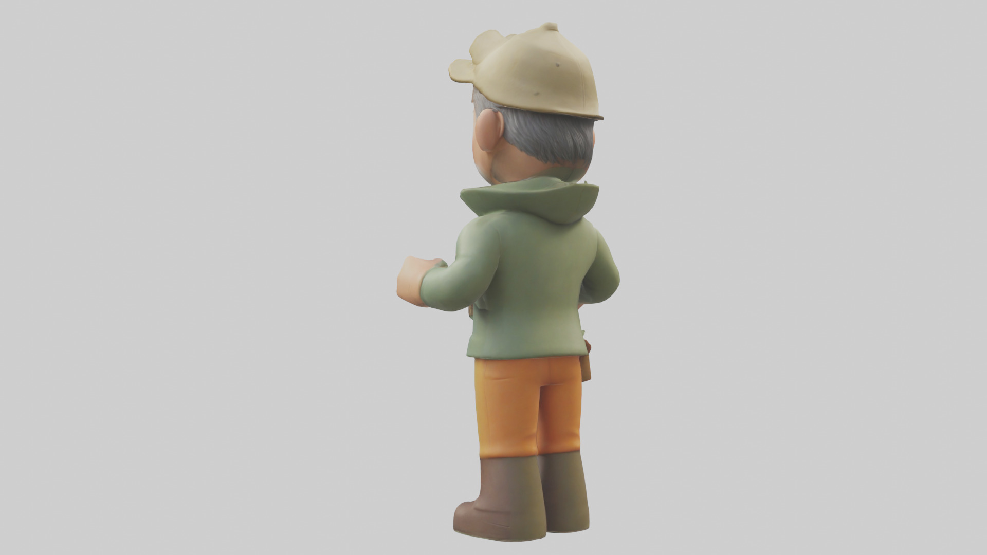 Cartoon Fisherman model 3D model_1