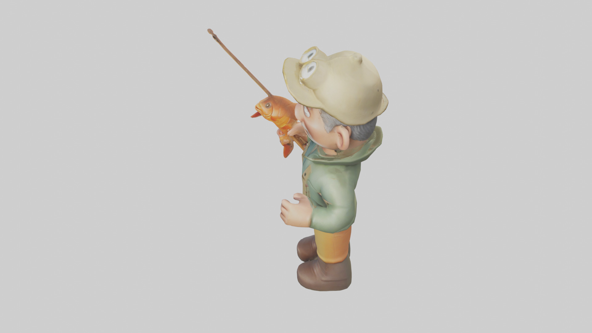 Cartoon Fisherman model 3D model_17
