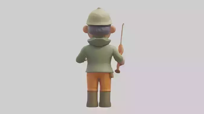 Cartoon Fisherman model