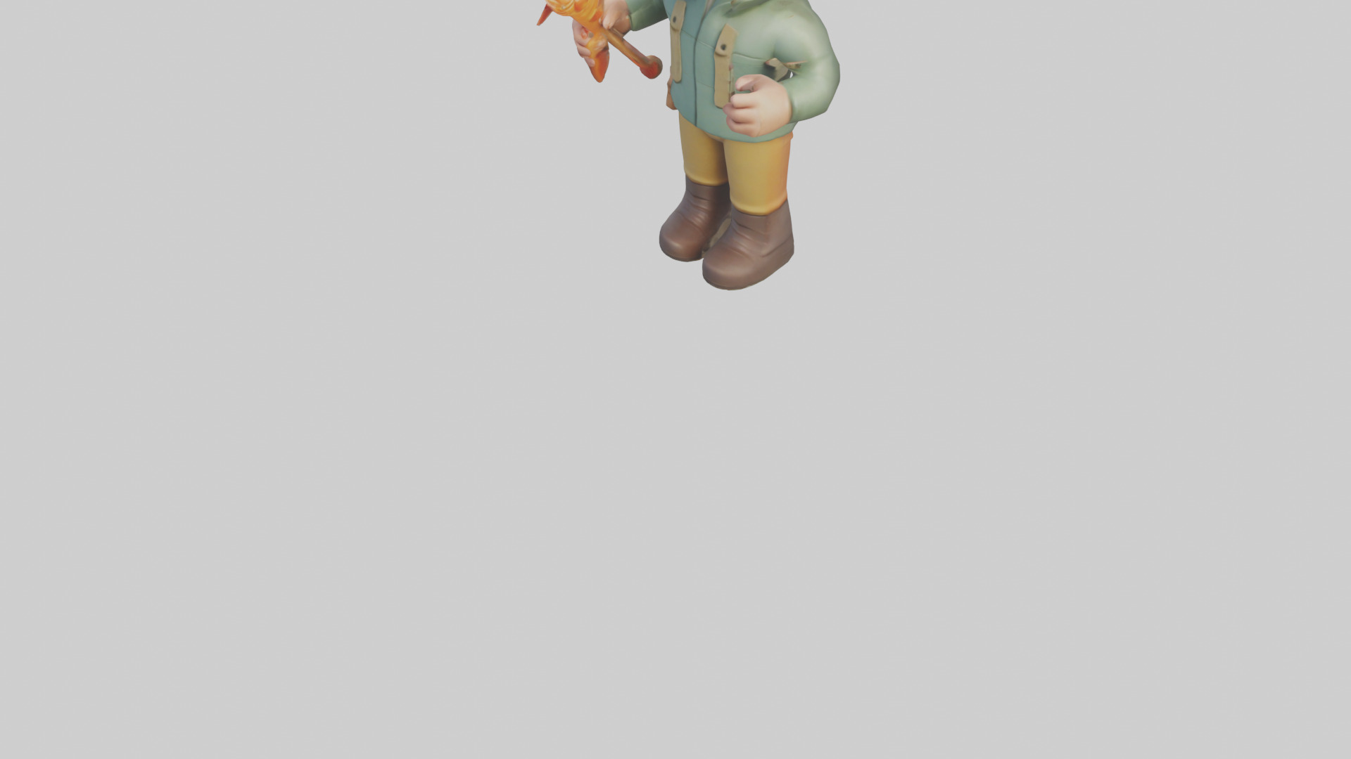 Cartoon Fisherman model 3D model_5