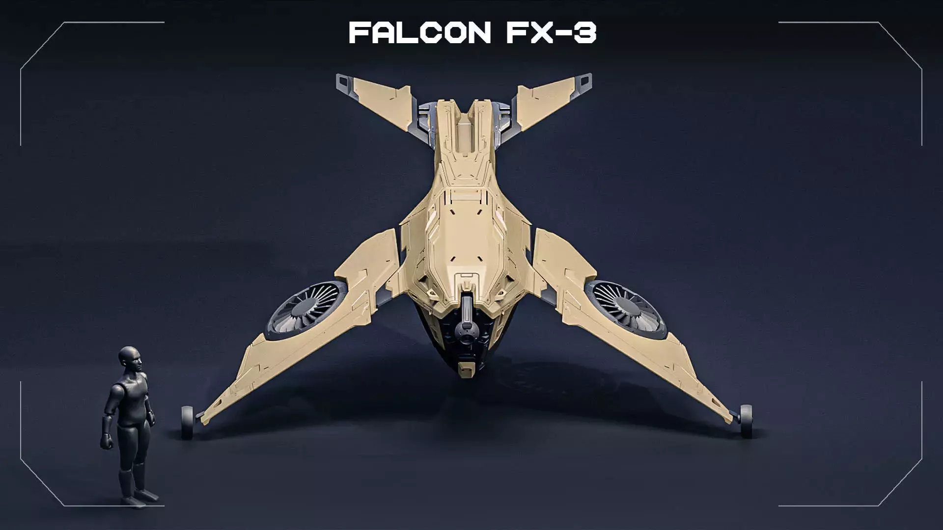 FALCON aircraft 3D print model_0