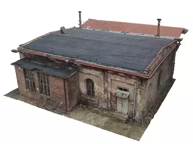 Abandoned Factory Building 3D model 3D model