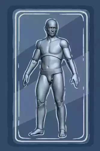 Articulated Male Action Figure 3D print model