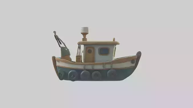 Cartoon Fishing Boat model