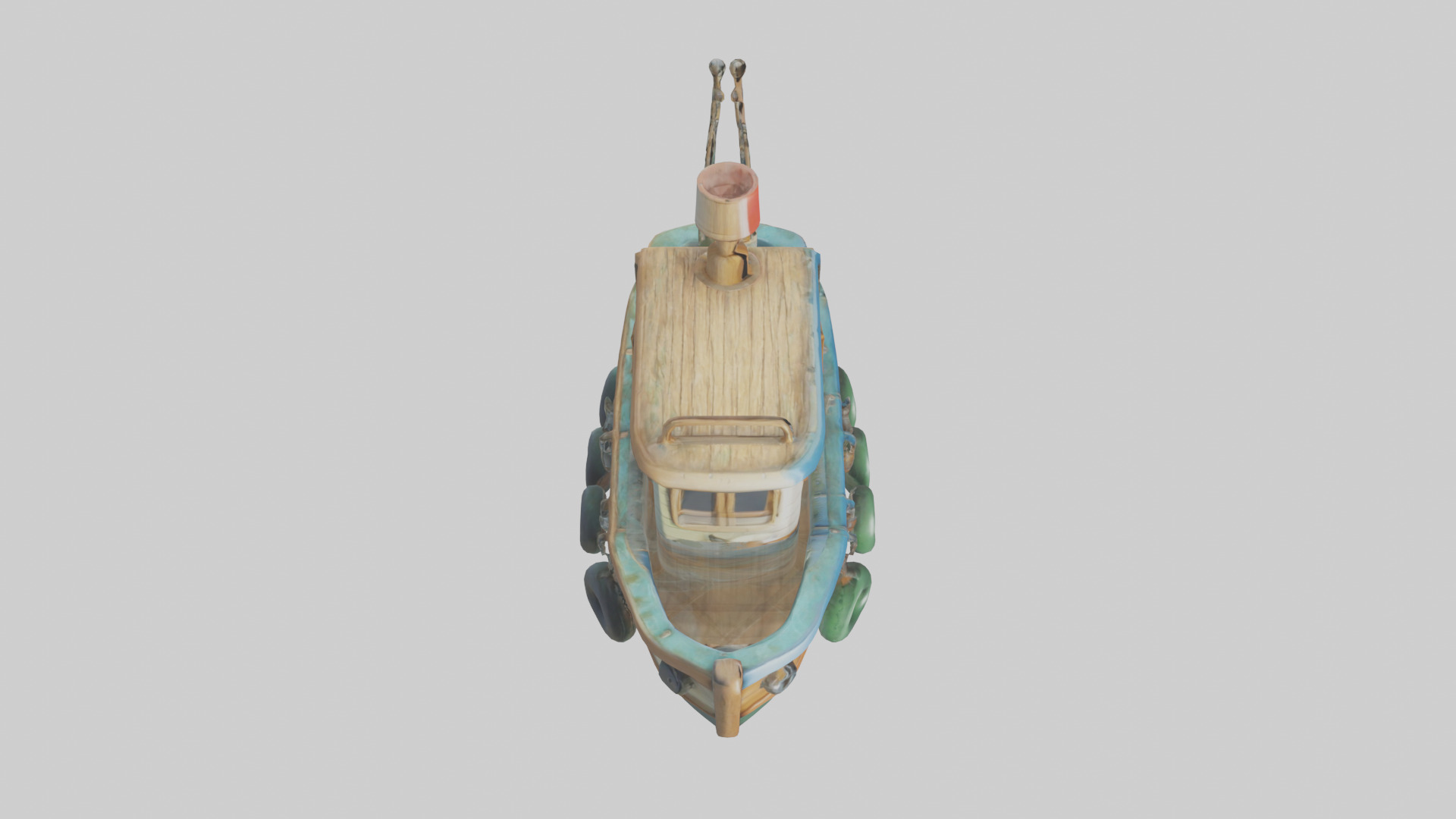 Cartoon Fishing Boat model 3D model_18