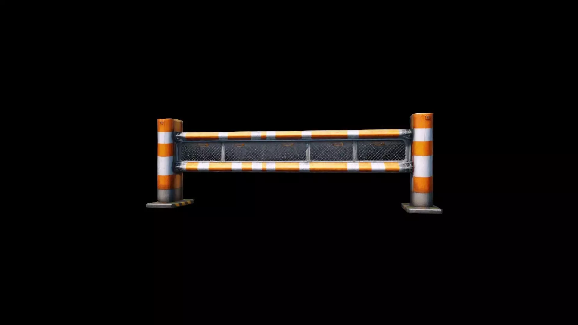 3d High Resolution Road Safety Of Driving Traffic Barrier 3D model_0