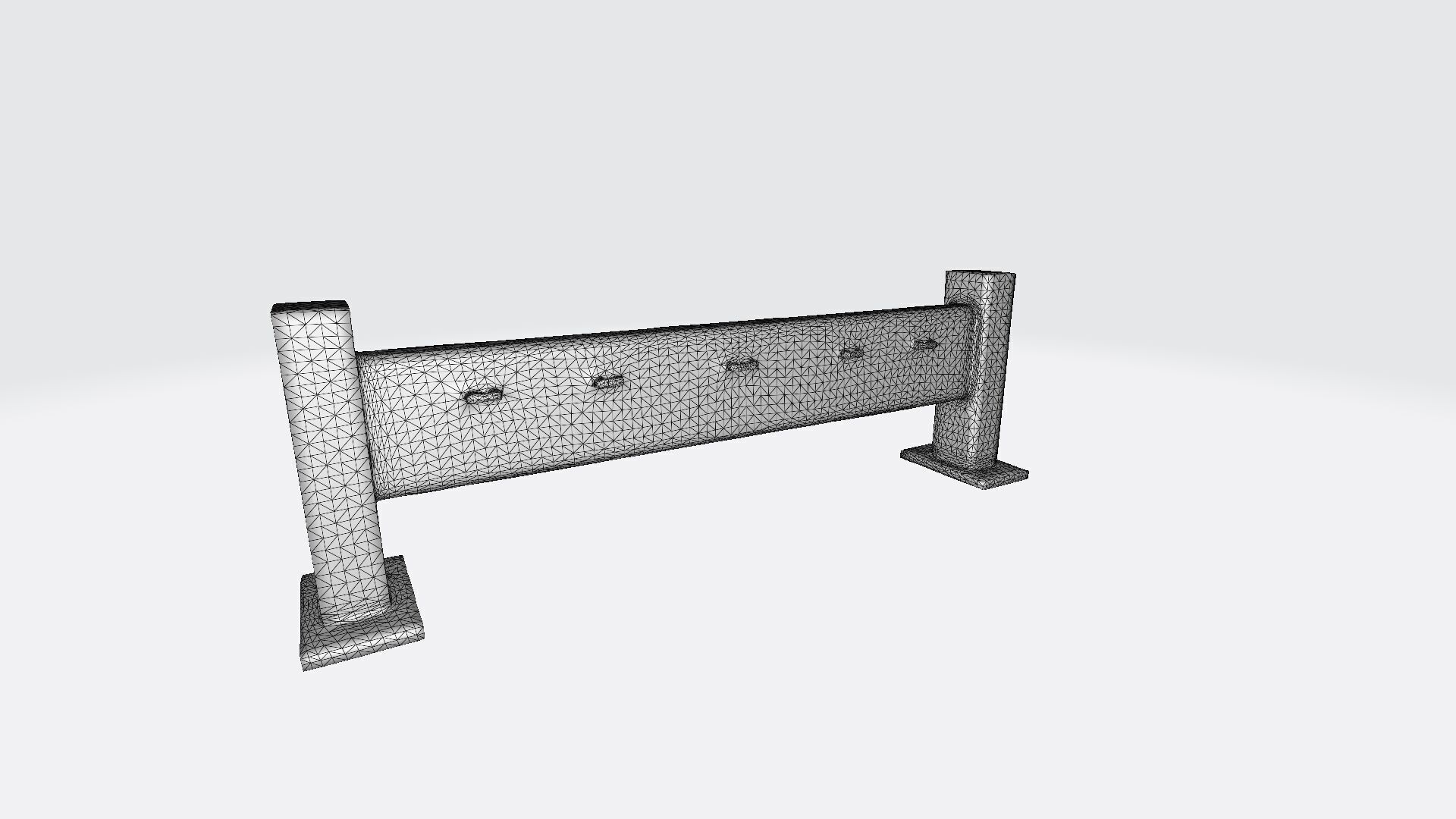 3d High Resolution Road Safety Of Driving Traffic Barrier 3D model_7