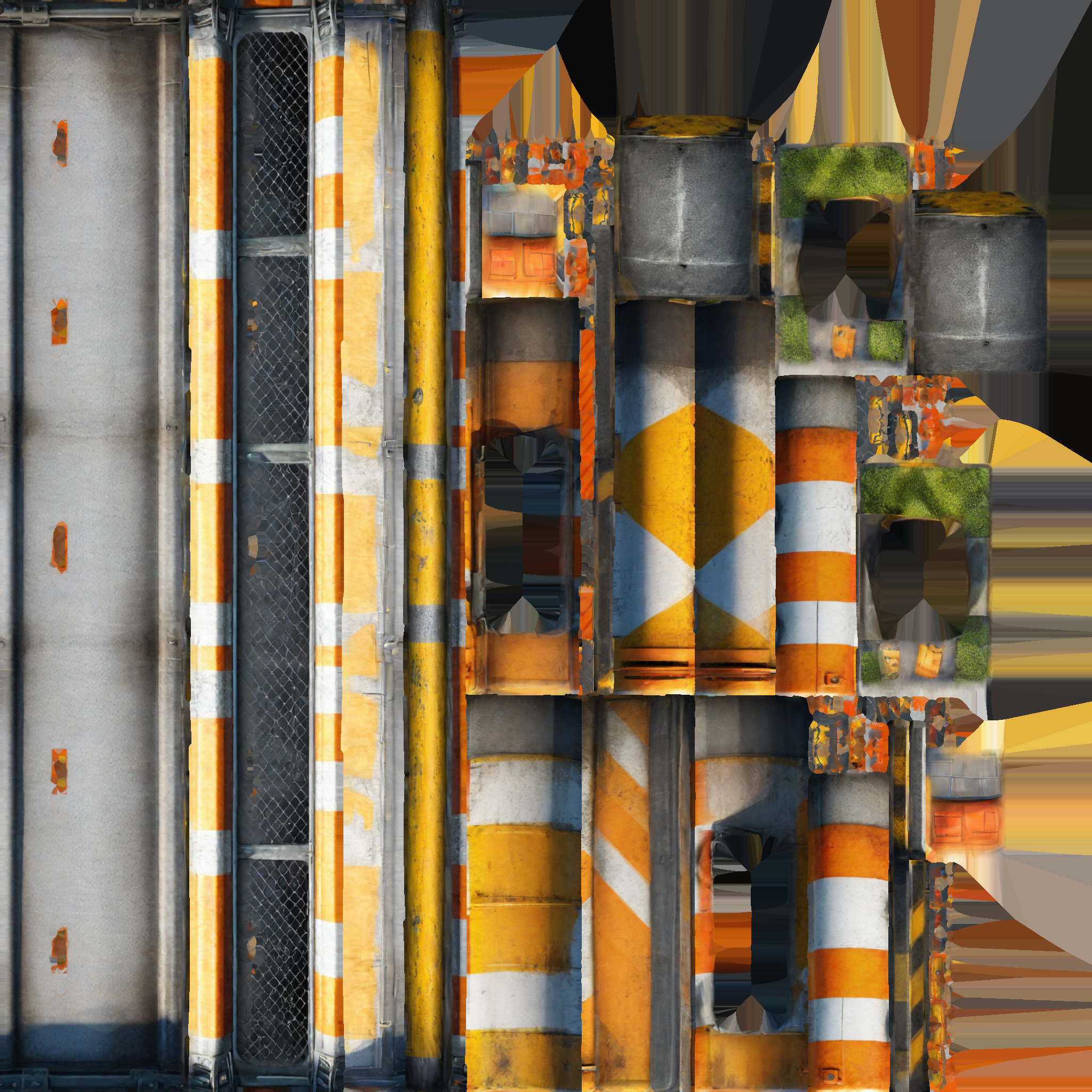 3d High Resolution Road Safety Of Driving Traffic Barrier 3D model_8