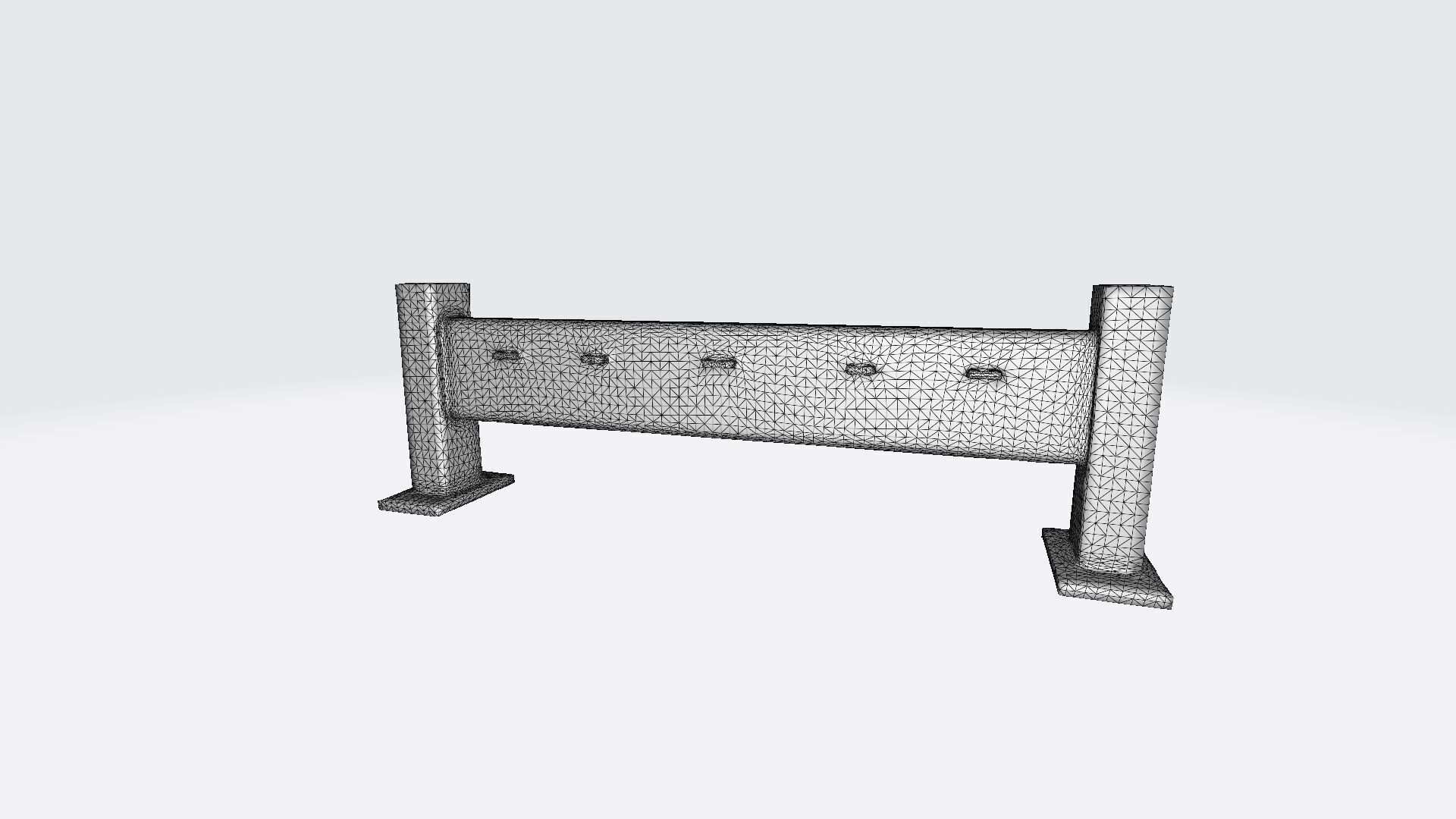 3d High Resolution Road Safety Of Driving Traffic Barrier 3D model_6