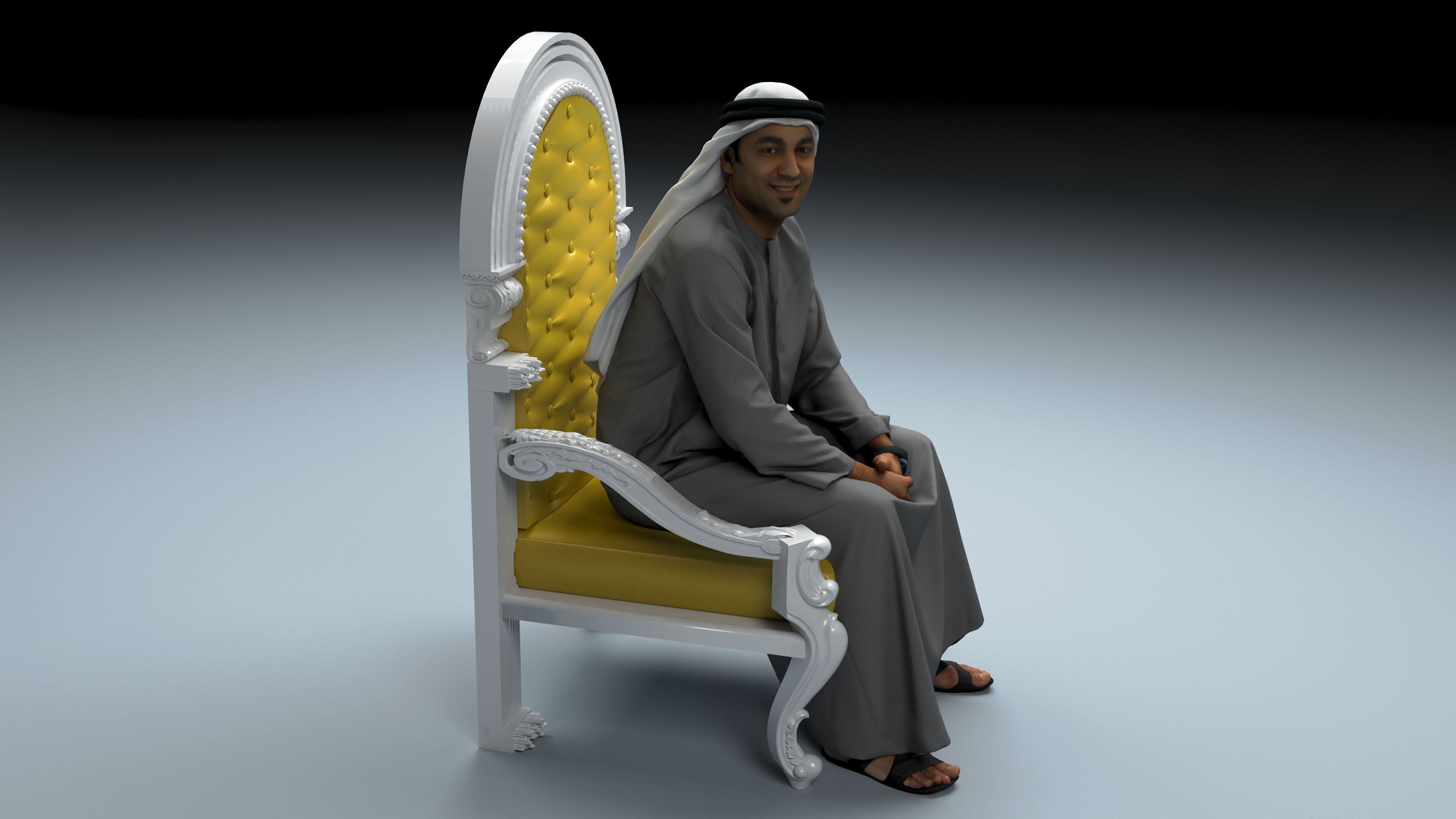 Arap Sultan 2 - 4K 3D model_5