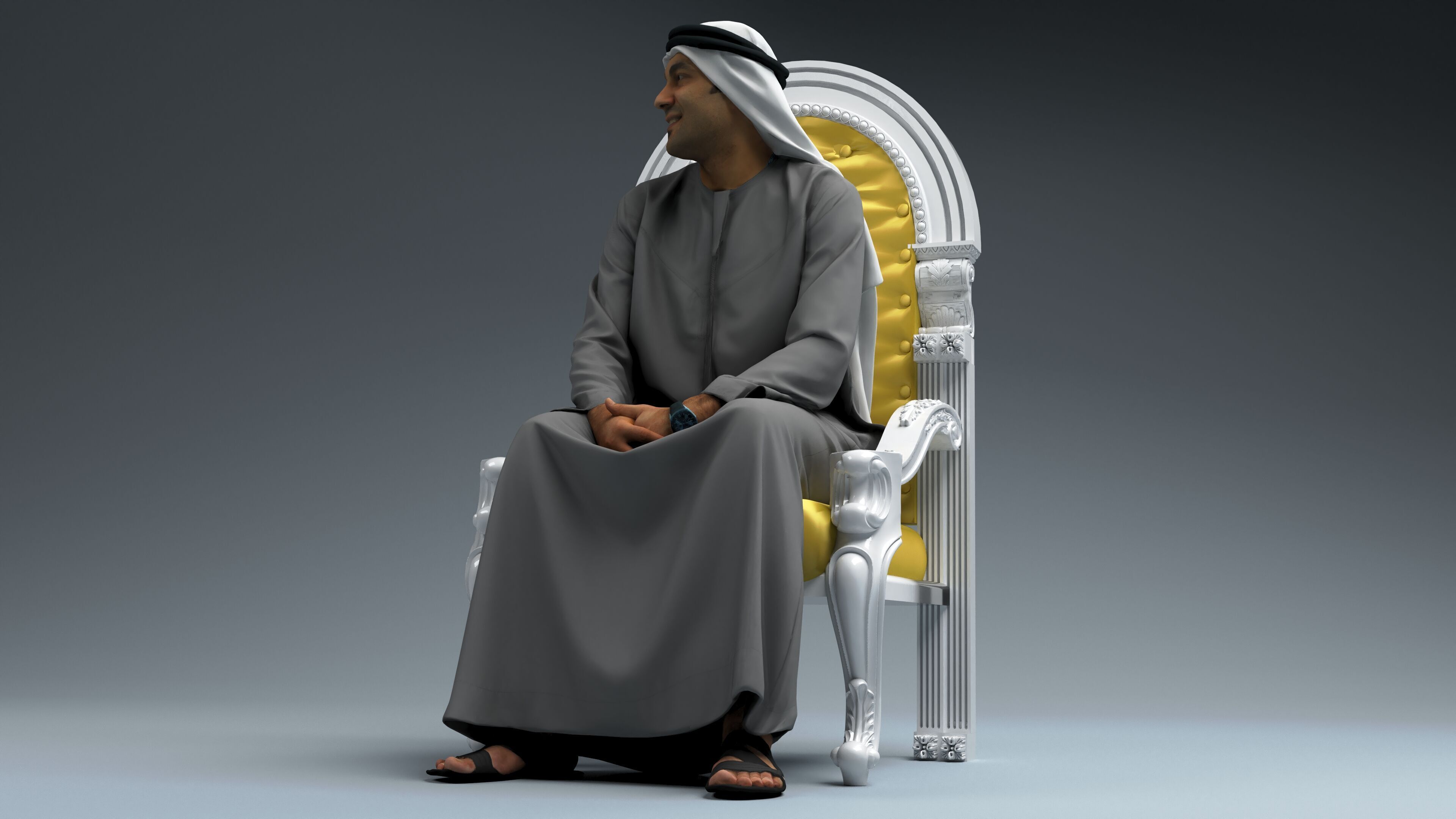 Arap Sultan 2 - 4K 3D model_9