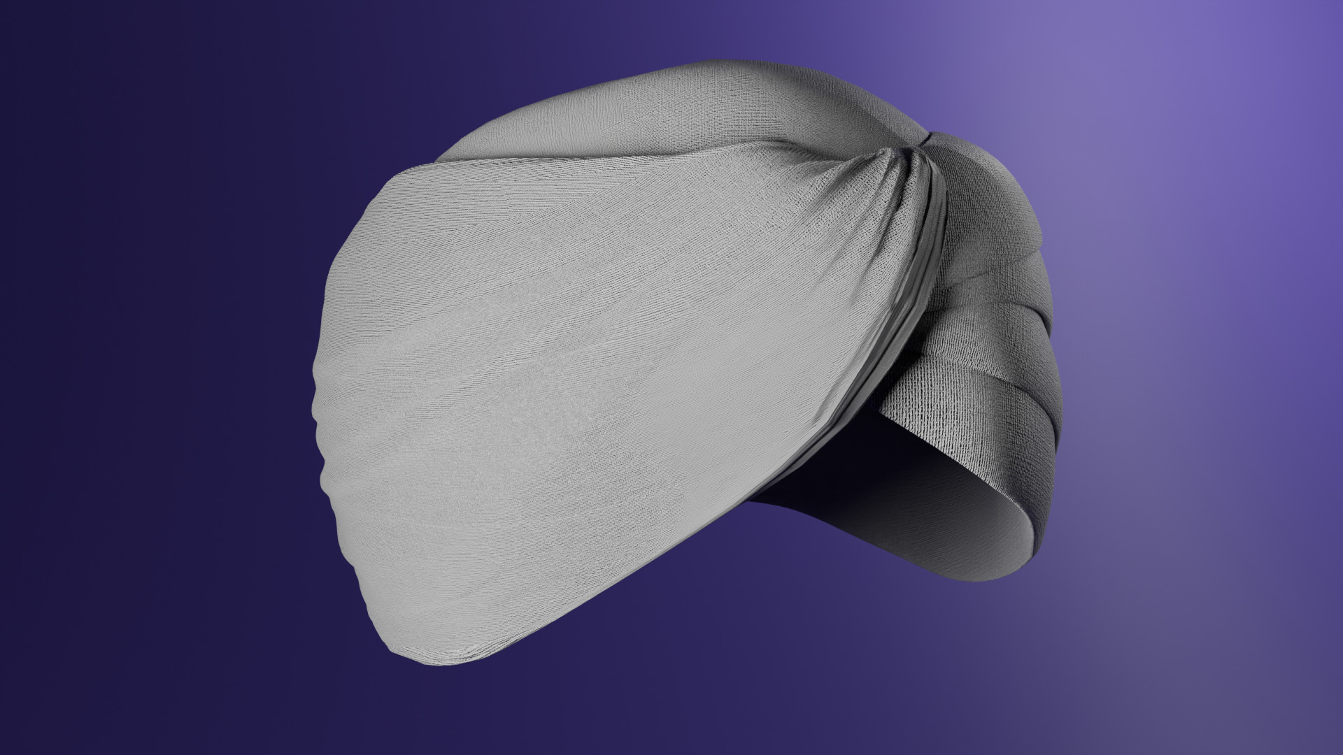 sikh turban Low-poly 3D model_3