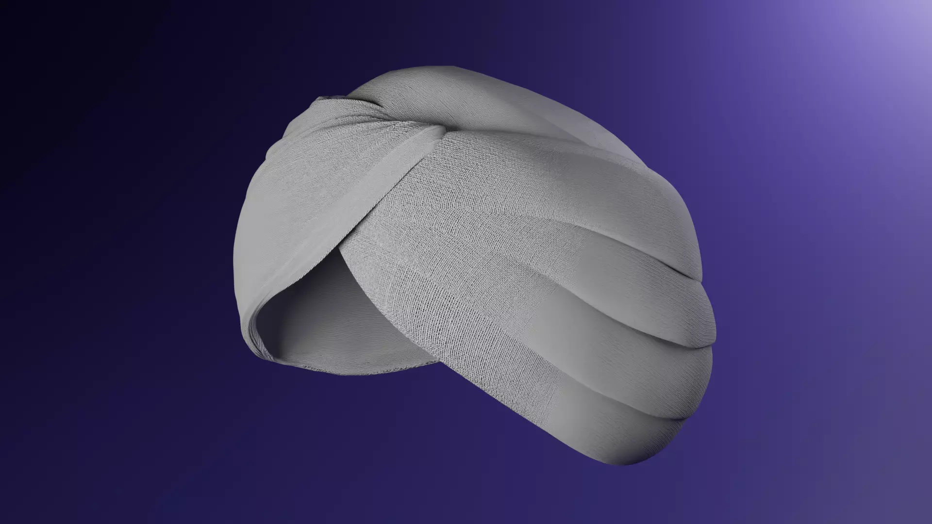 sikh turban Low-poly 3D model_0