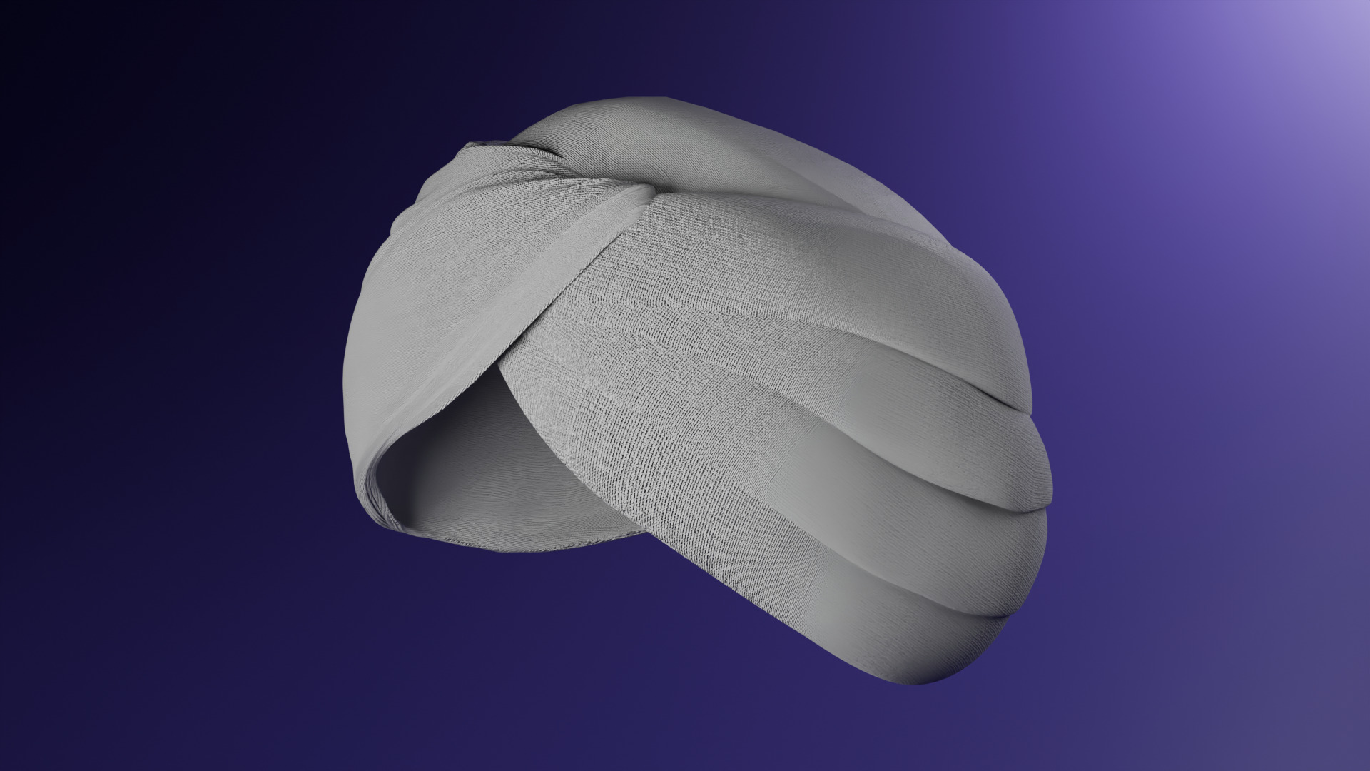 sikh turban Low-poly 3D model_1