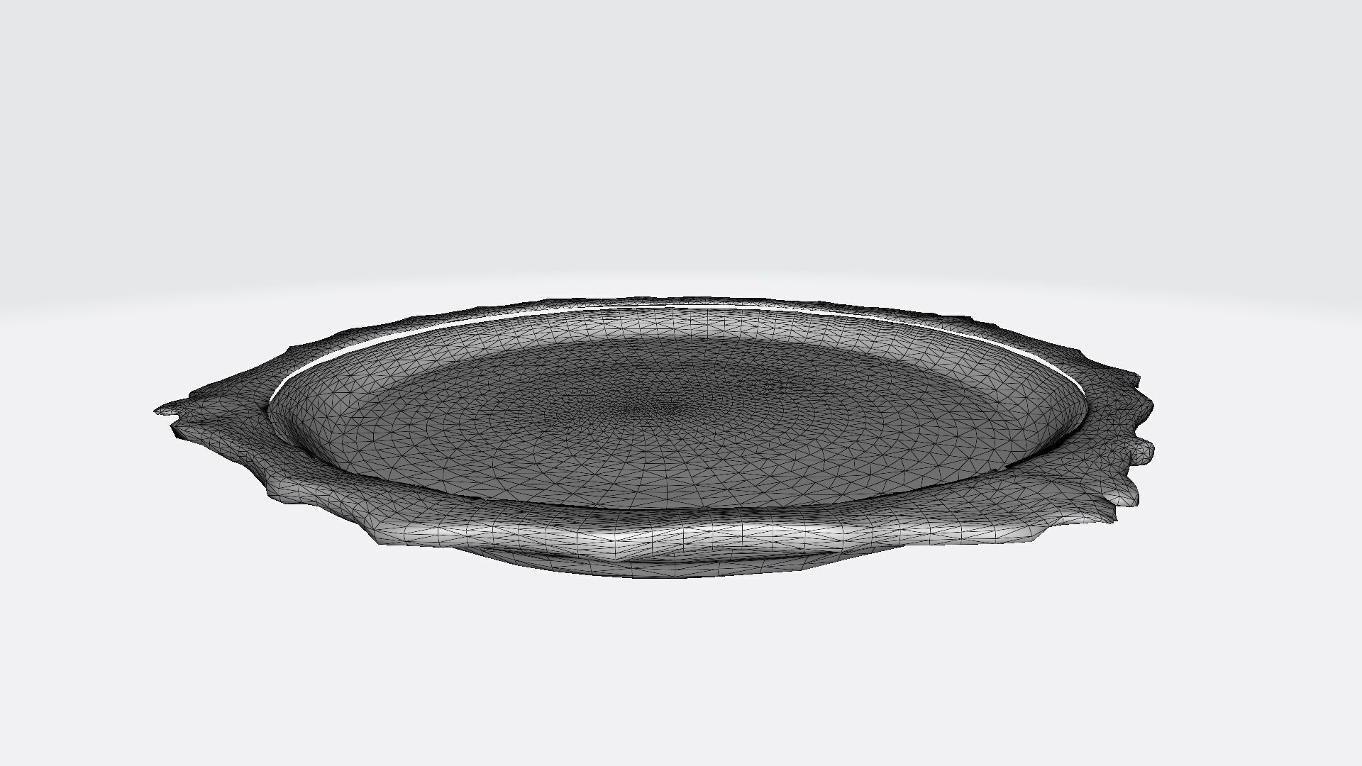 3d High Resolution Empty Wooden And Silver Tray 3D model_7