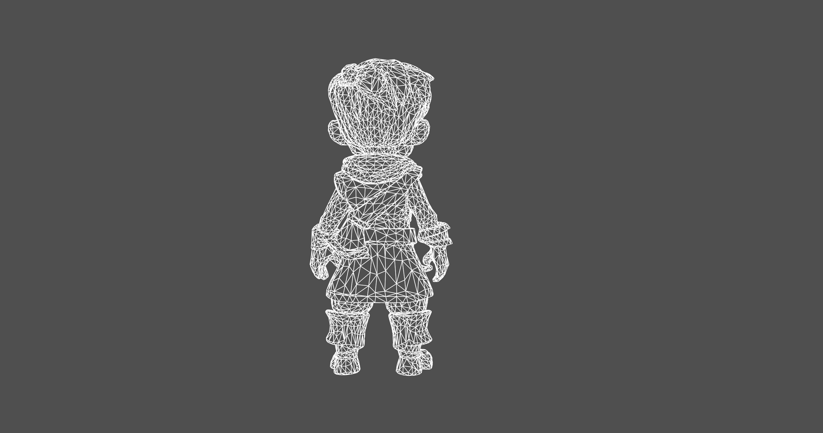 Stylized Adventure Hero 3D Character Model 3D model_4
