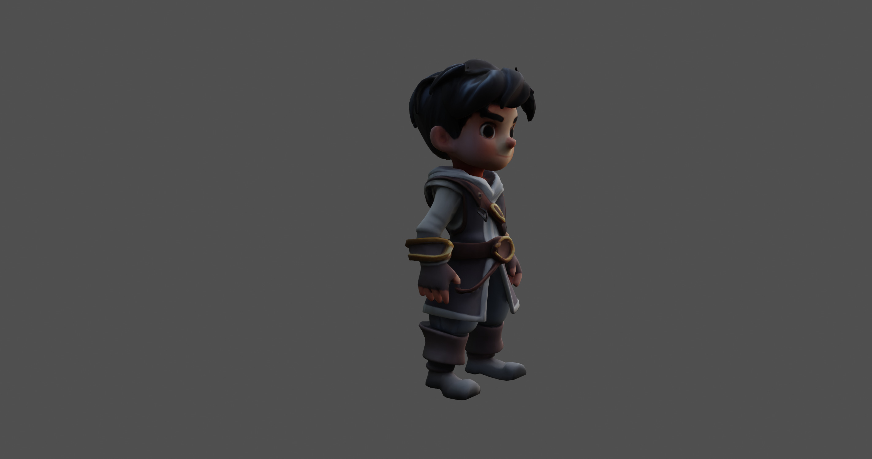 Stylized Adventure Hero 3D Character Model 3D model_7