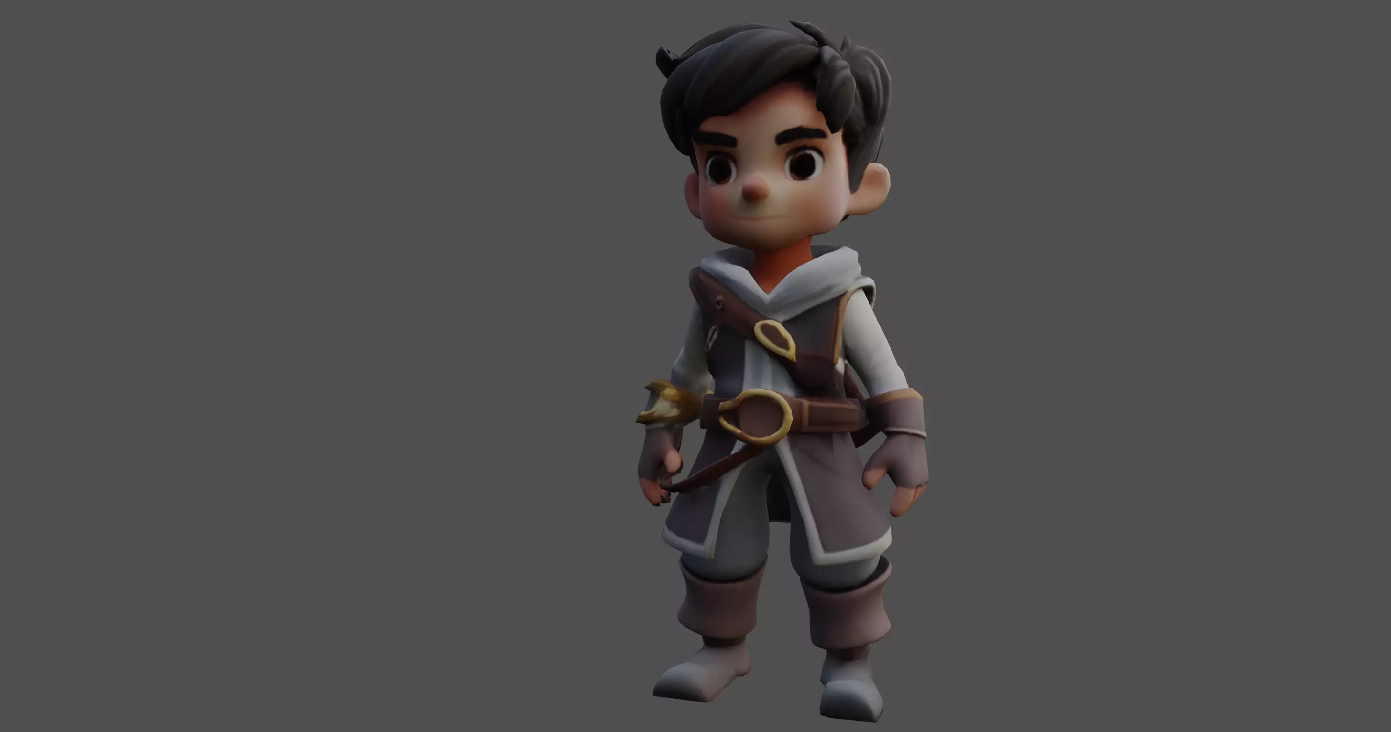 Stylized Adventure Hero 3D Character Model 3D model_0