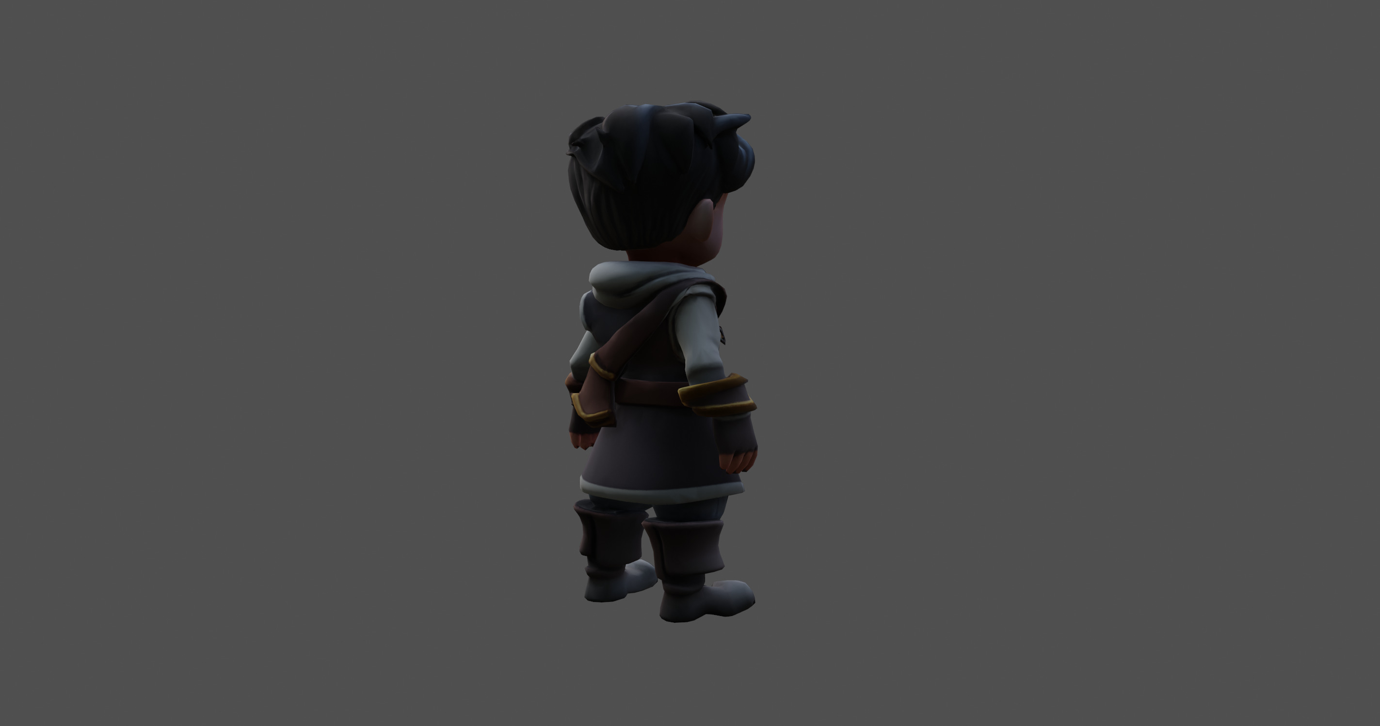 Stylized Adventure Hero 3D Character Model 3D model_8