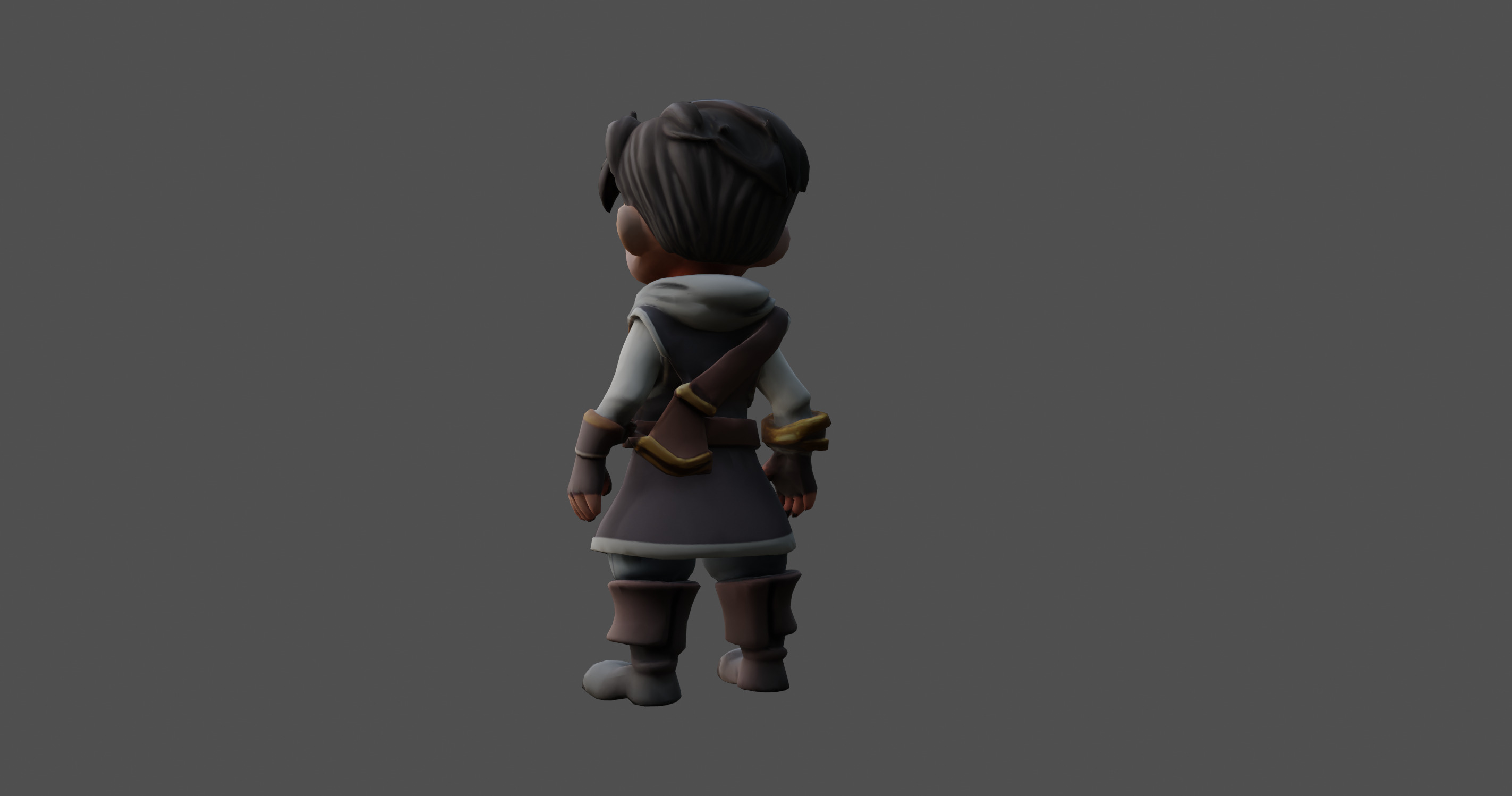 Stylized Adventure Hero 3D Character Model 3D model_9