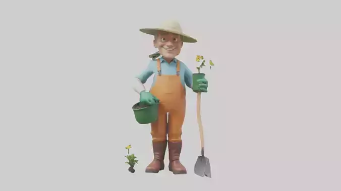 Cartoon Gardener model