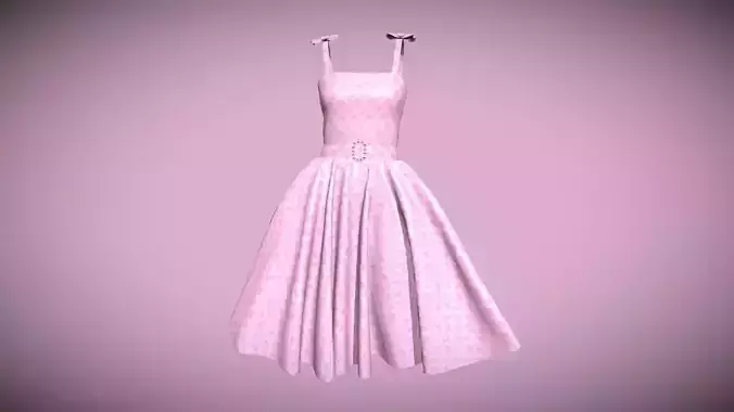 Barbie Dress - Barbie B In Low Poly