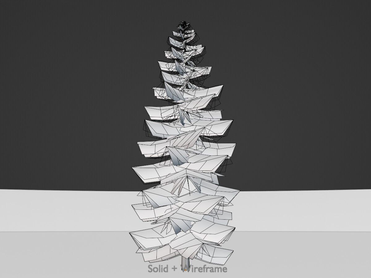 Spruce summer solitary 31000mm version 1 Low-poly 3D model_10