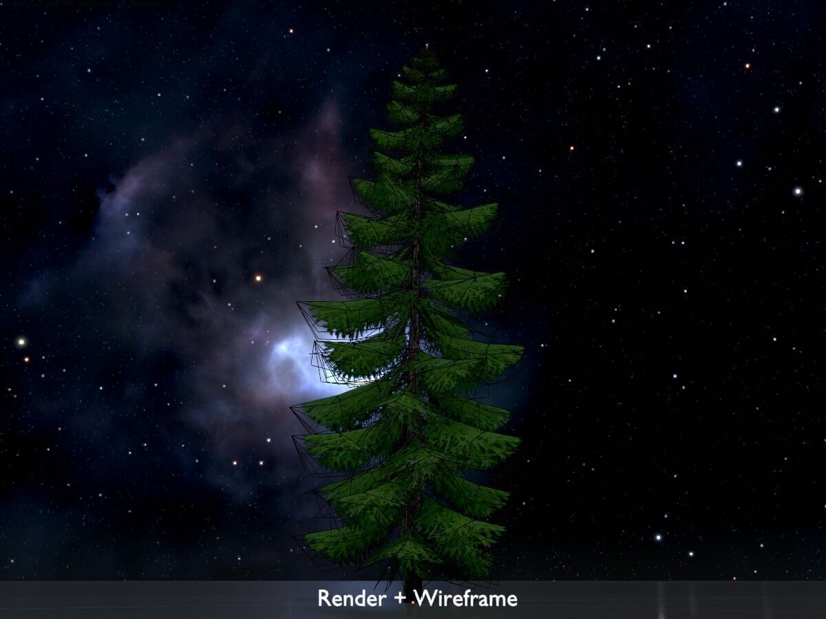 Spruce summer solitary 31000mm version 1 Low-poly 3D model_7