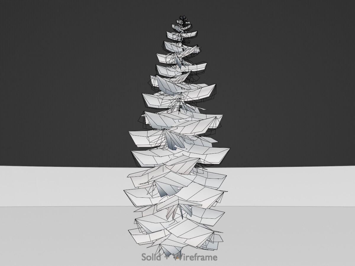 Spruce summer solitary 31000mm version 1 Low-poly 3D model_11