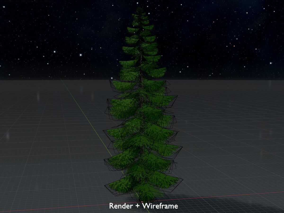 Spruce summer solitary 31000mm version 1 Low-poly 3D model_8