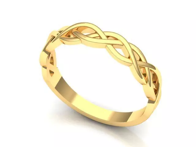Twisted Band Ring 3D print model
