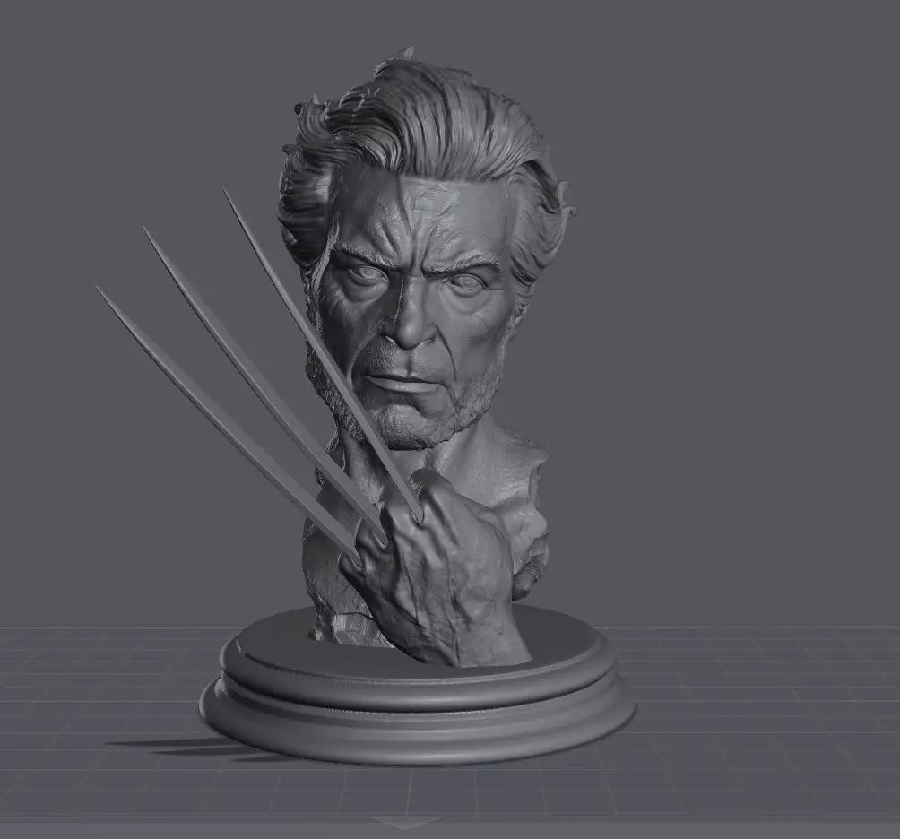 Buste wolverine logan 3D print model_0
