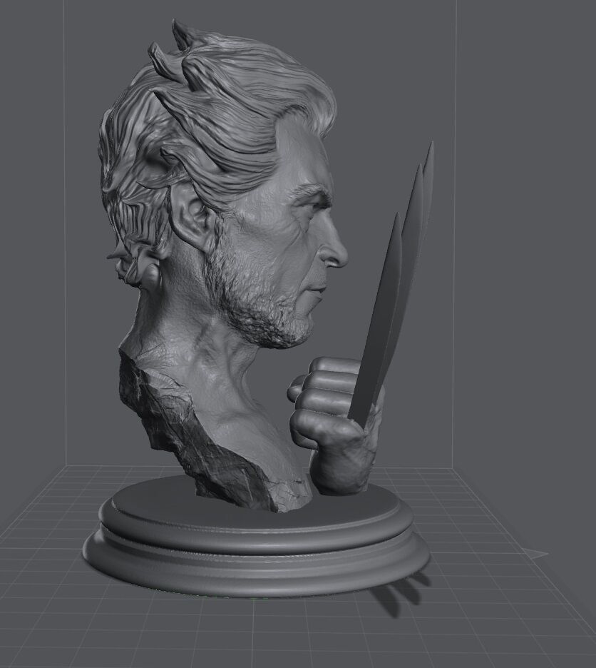 Buste wolverine logan 3D print model_1