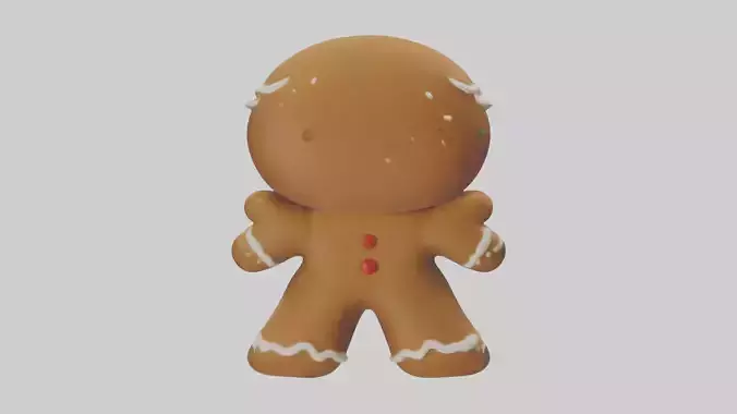 Cartoon Gingerbread Man model