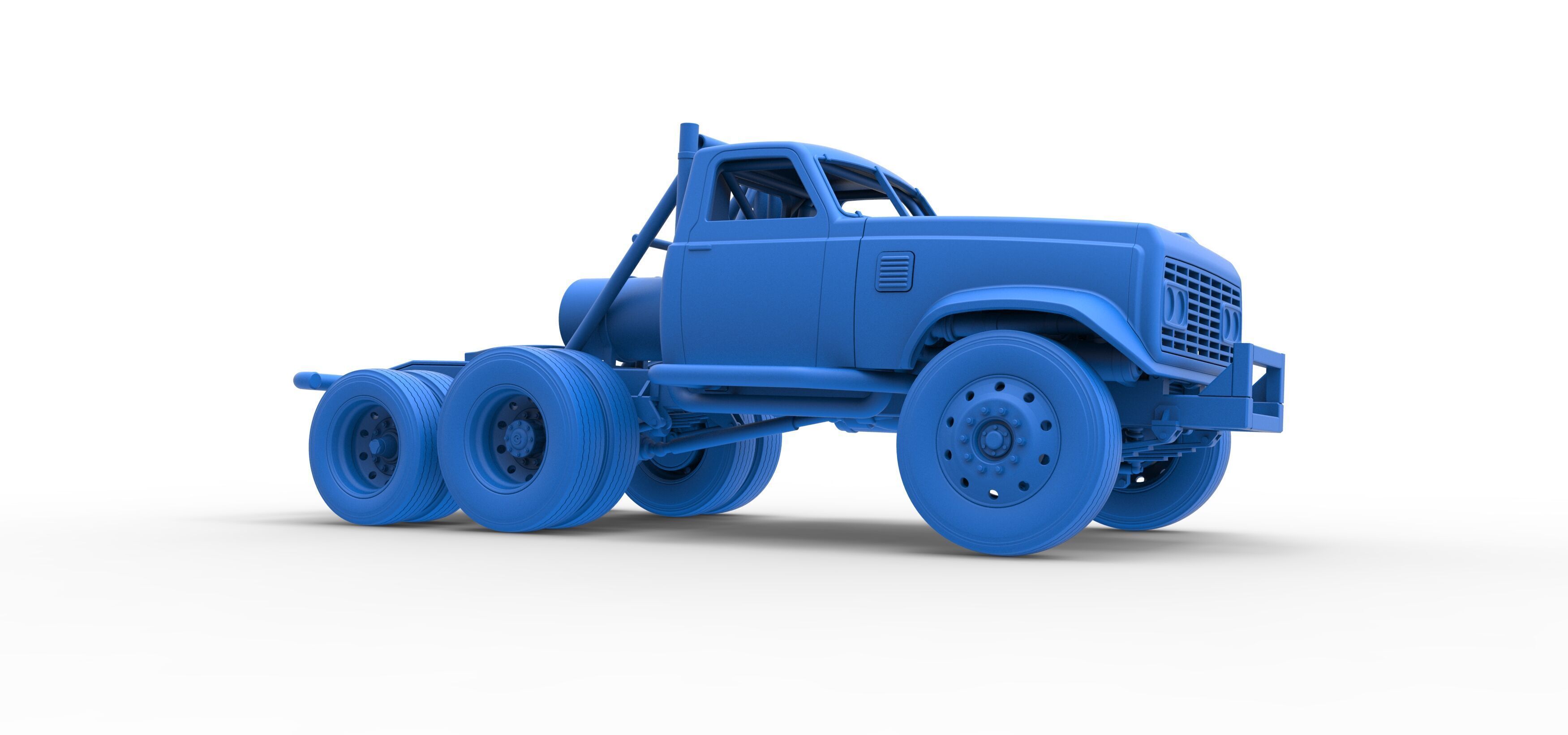 Vintage GATR Racing Semi truck Version 3 Scale 1 to 25 3D print model_61