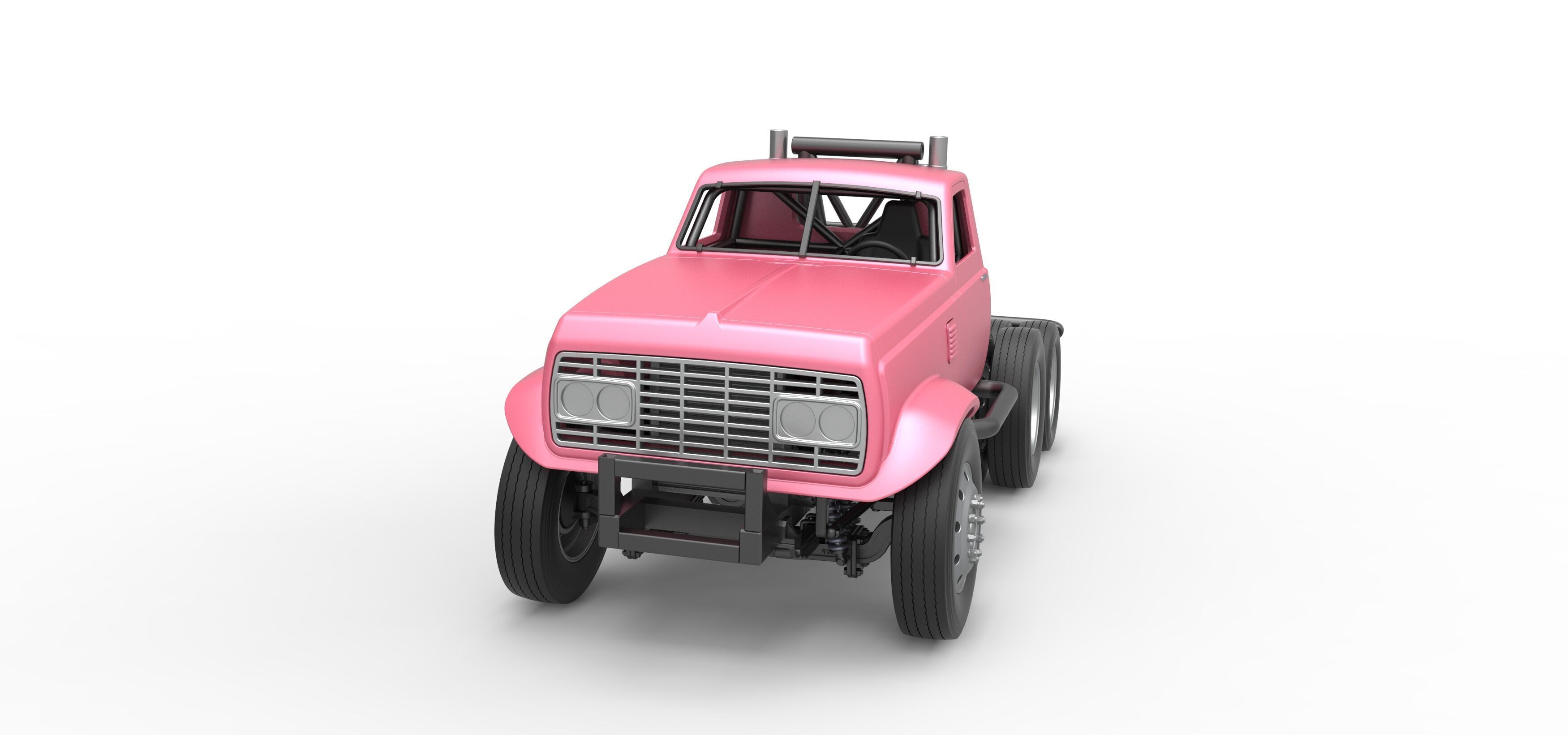 Vintage GATR Racing Semi truck Version 3 Scale 1 to 25 3D print model_5