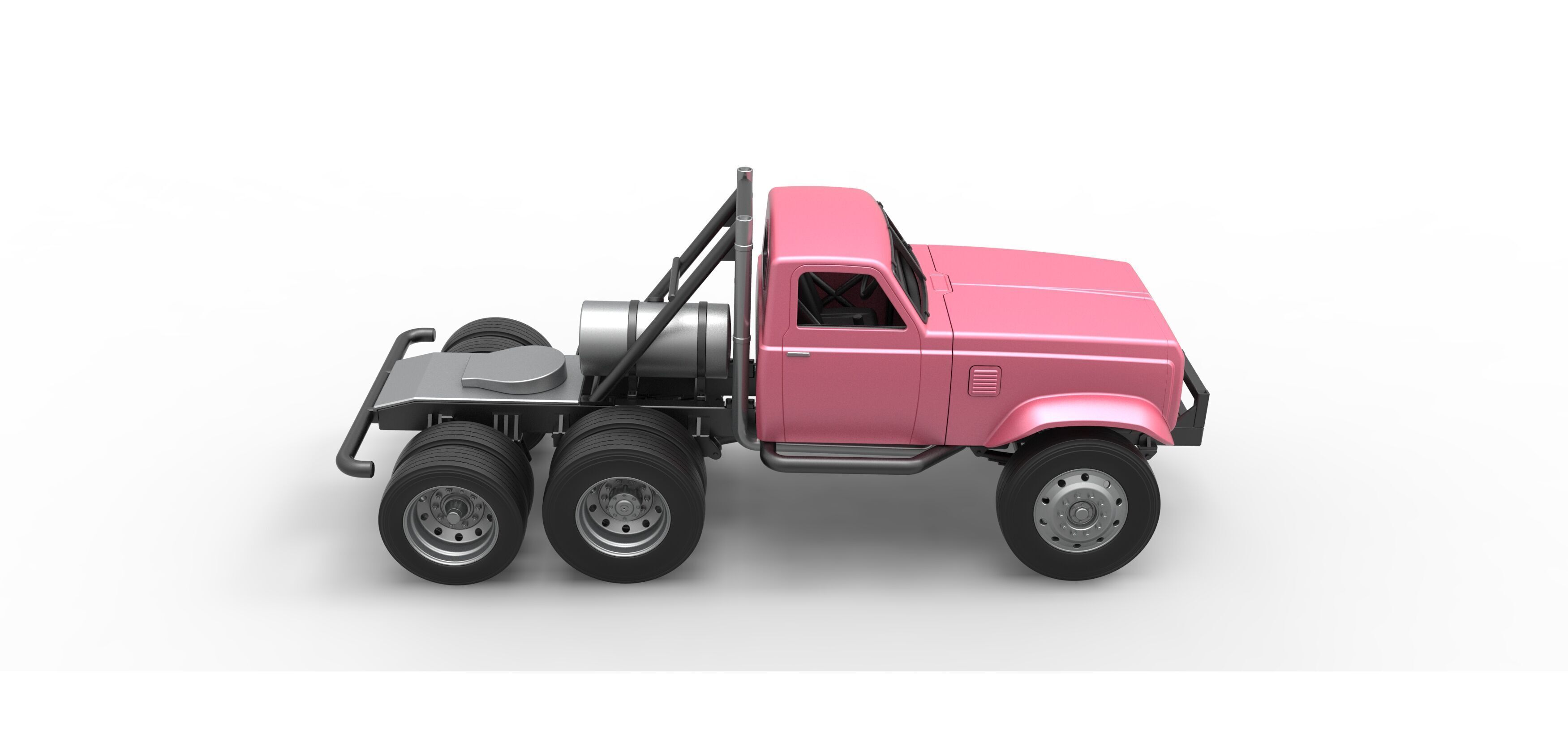 Vintage GATR Racing Semi truck Version 3 Scale 1 to 25 3D print model_23