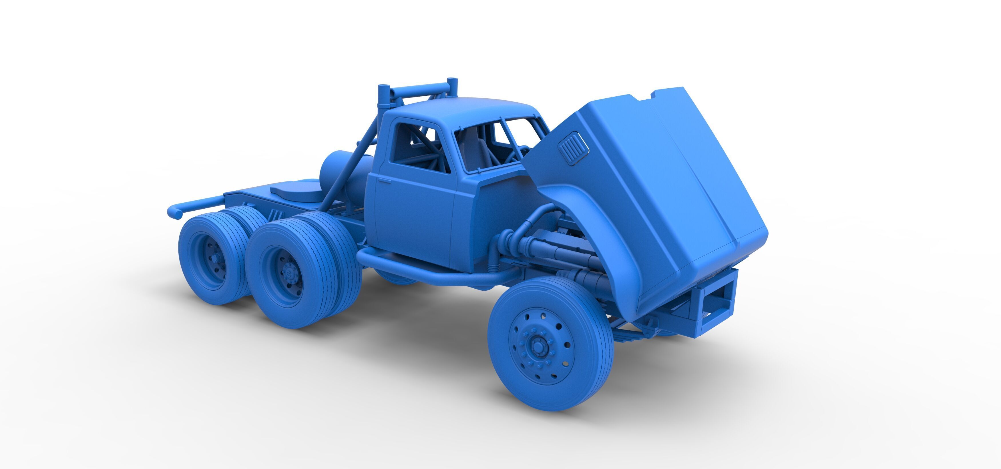 Vintage GATR Racing Semi truck Version 3 Scale 1 to 25 3D print model_71