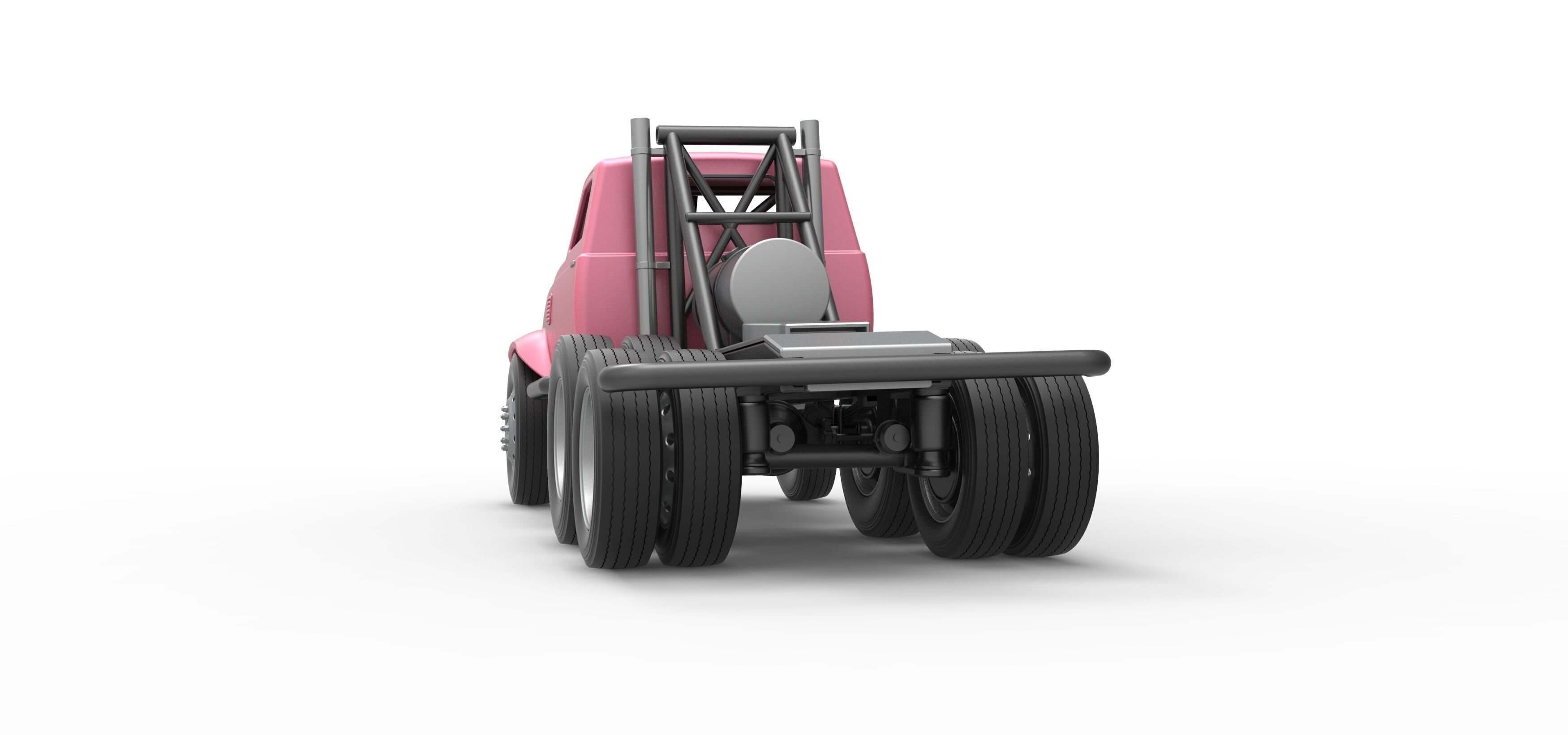 Vintage GATR Racing Semi truck Version 3 Scale 1 to 25 3D print model_15