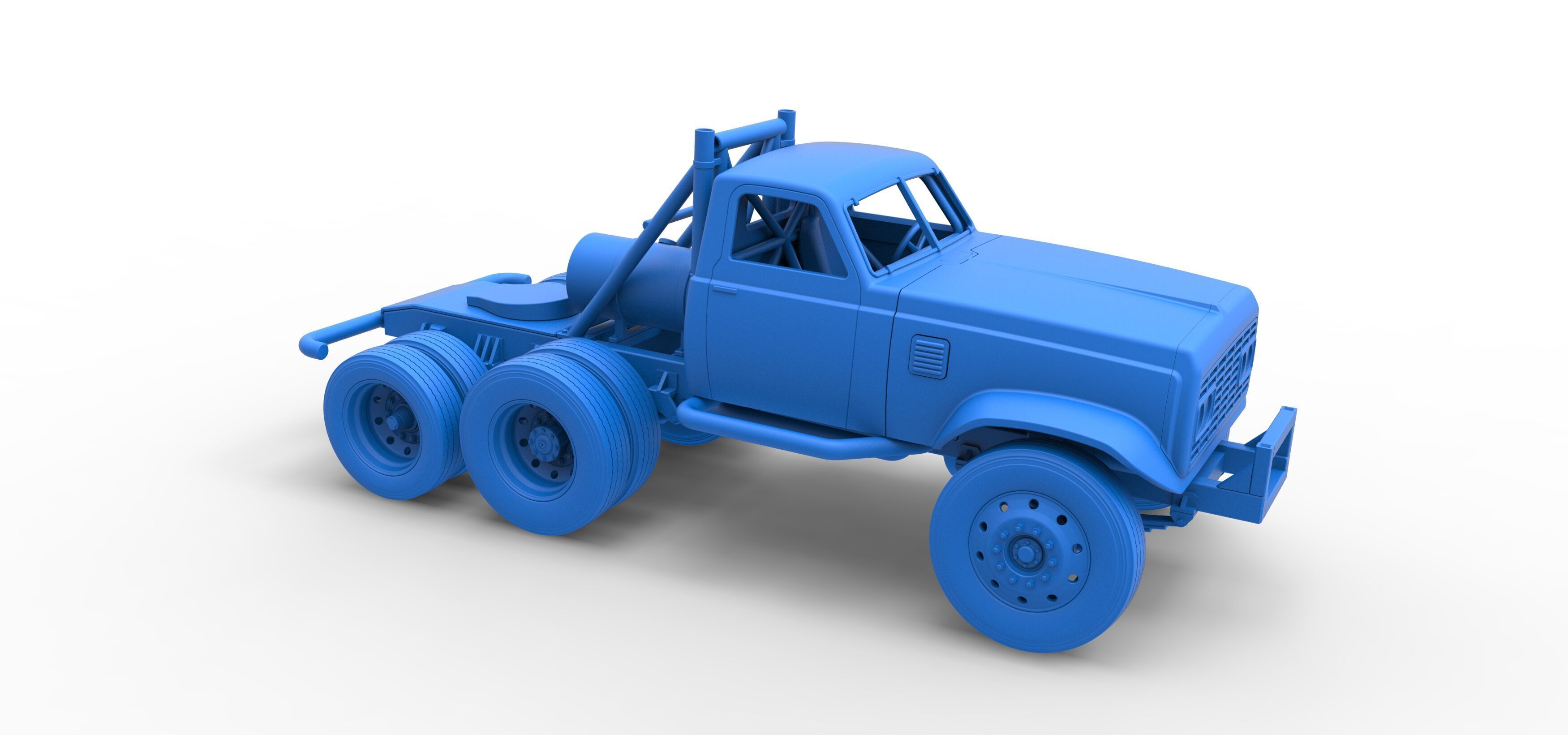 Vintage GATR Racing Semi truck Version 3 Scale 1 to 25 3D print model_60