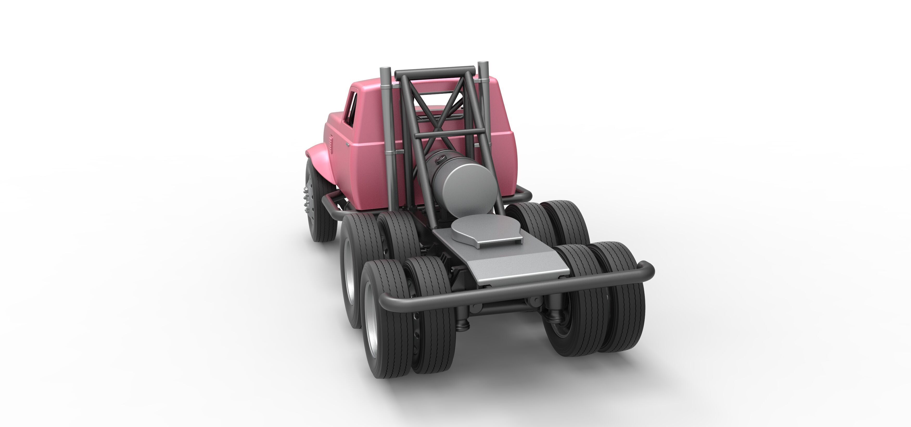 Vintage GATR Racing Semi truck Version 3 Scale 1 to 25 3D print model_14