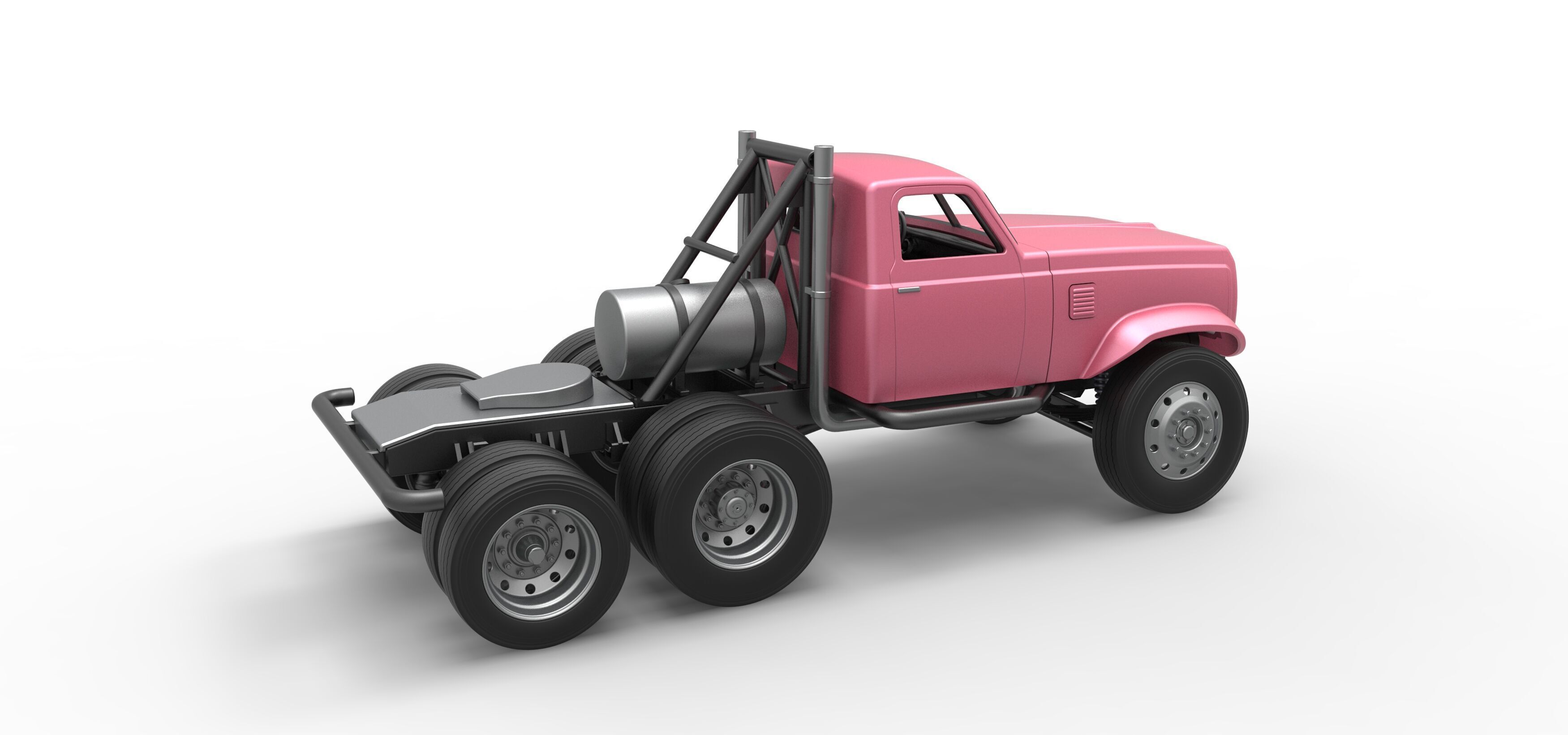 Vintage GATR Racing Semi truck Version 3 Scale 1 to 25 3D print model_20