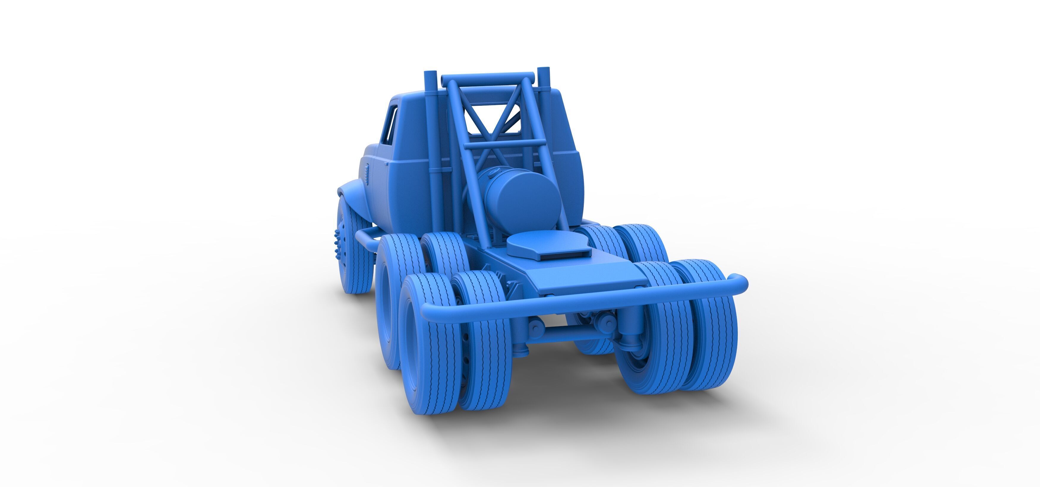 Vintage GATR Racing Semi truck Version 3 Scale 1 to 25 3D print model_50