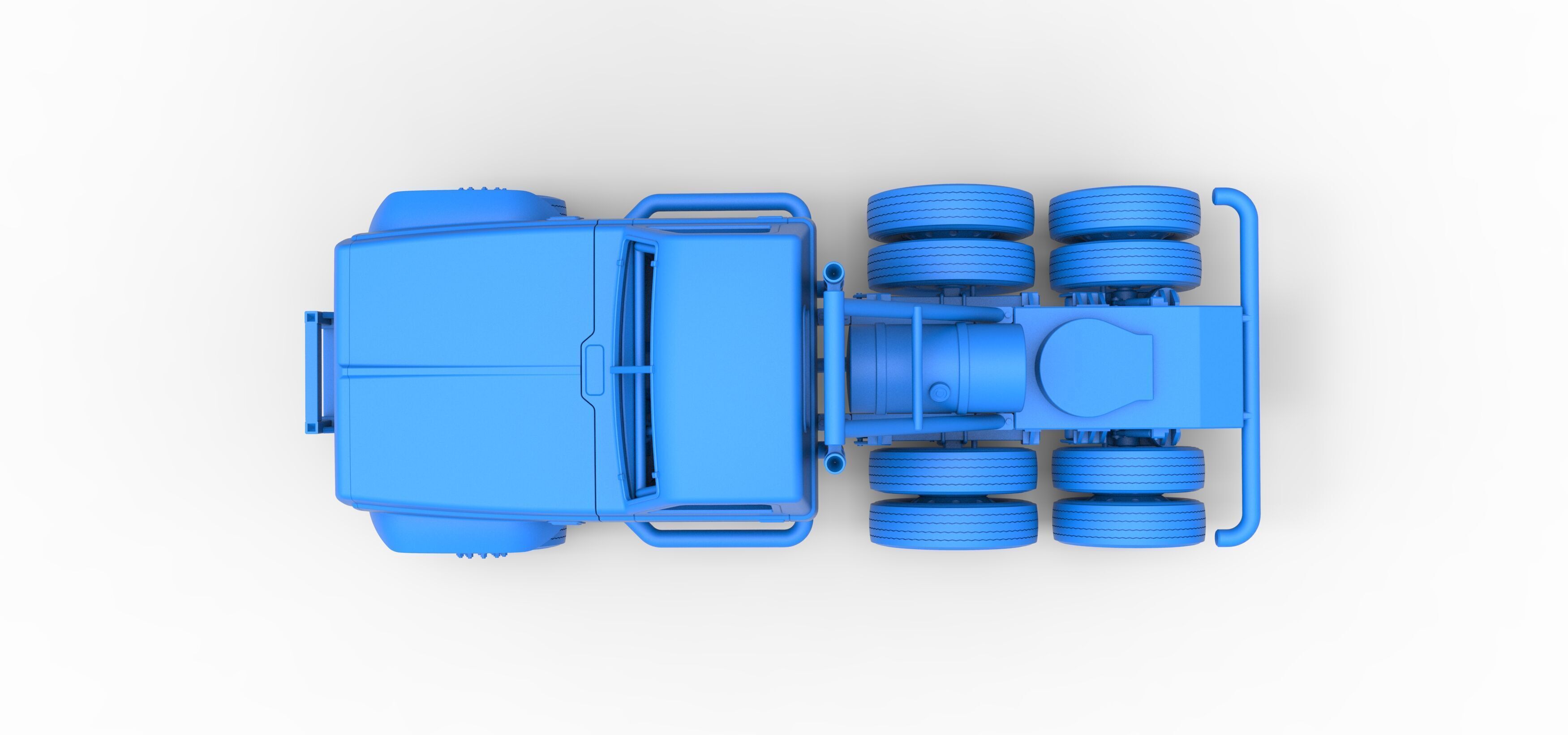 Vintage GATR Racing Semi truck Version 3 Scale 1 to 25 3D print model_47