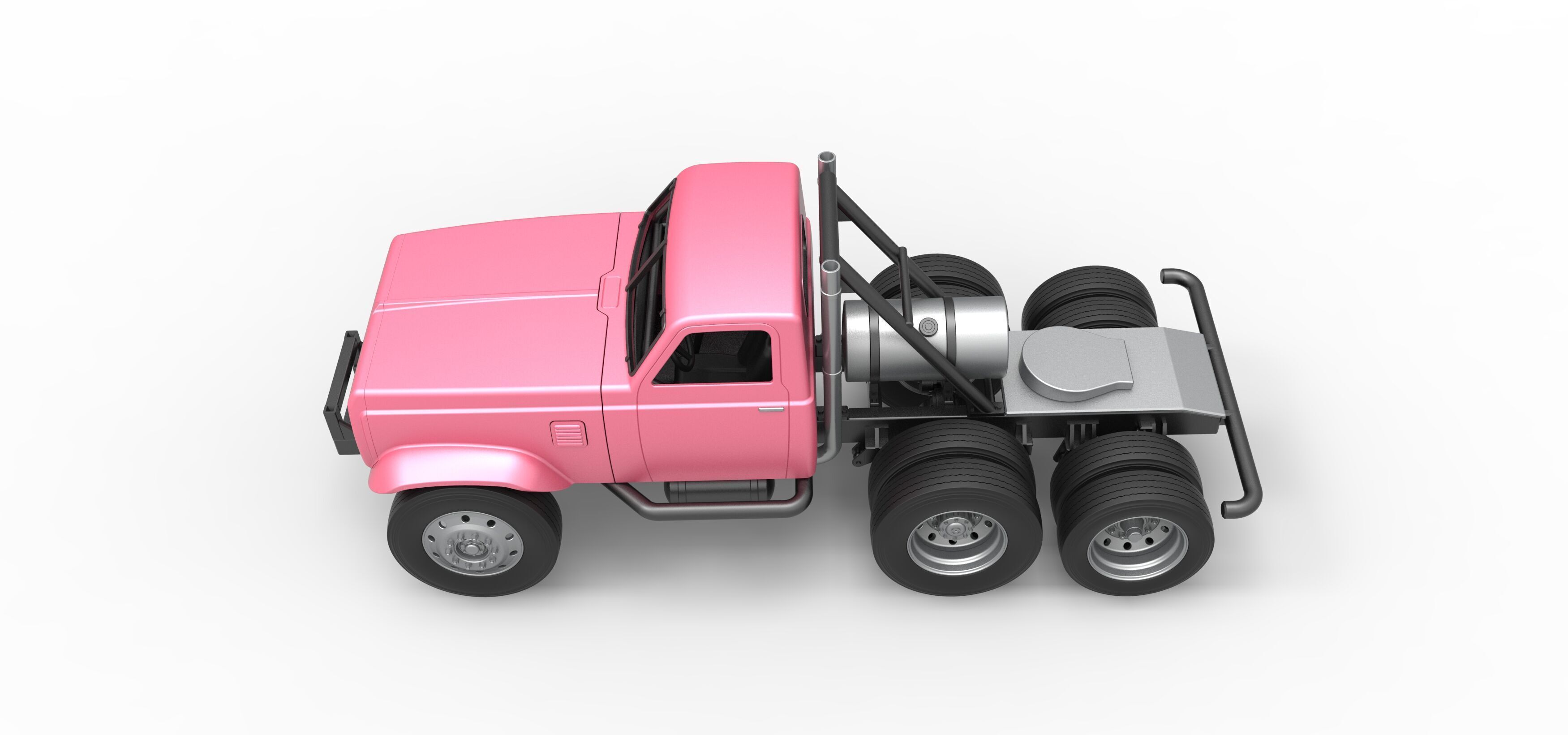 Vintage GATR Racing Semi truck Version 3 Scale 1 to 25 3D print model_10