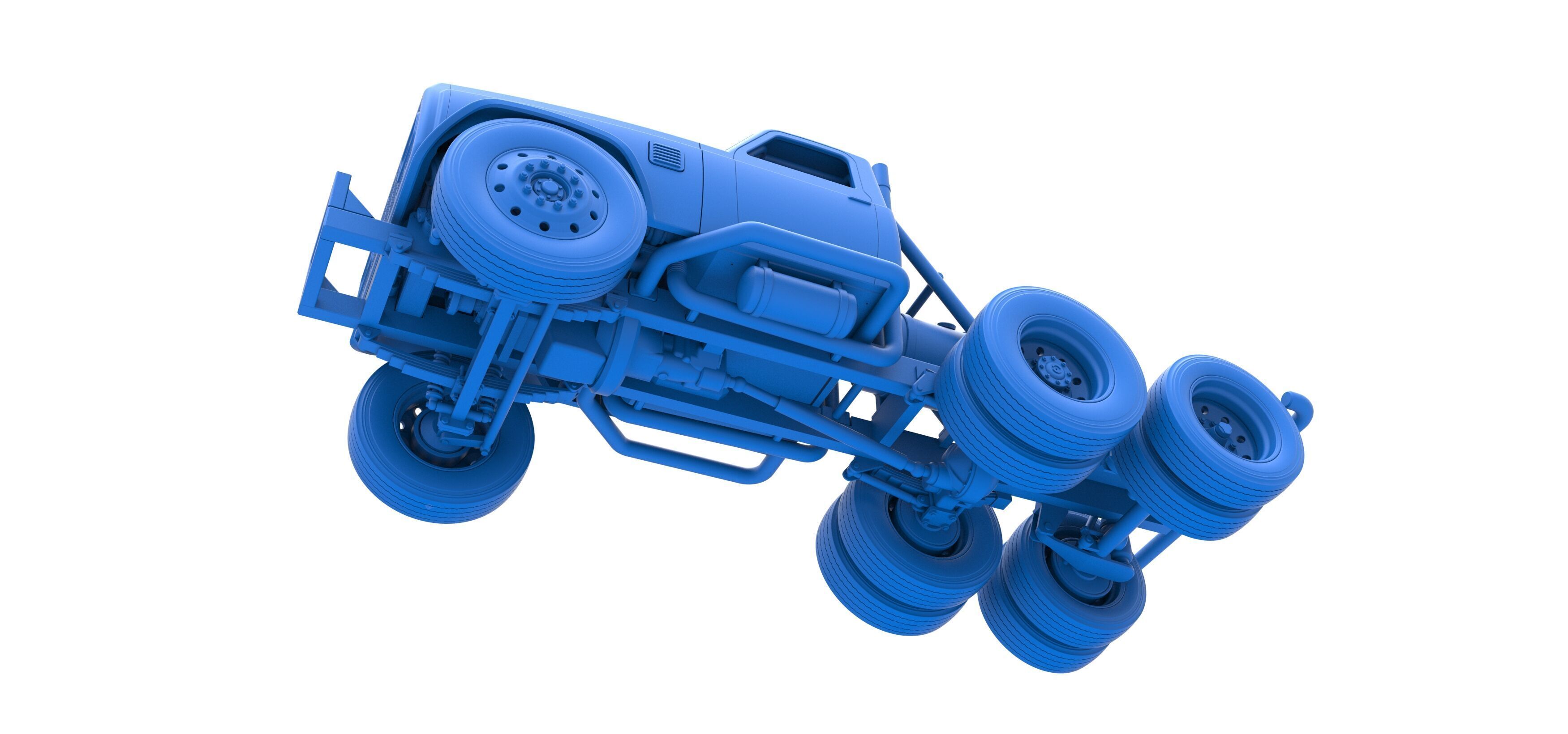 Vintage GATR Racing Semi truck Version 3 Scale 1 to 25 3D print model_38