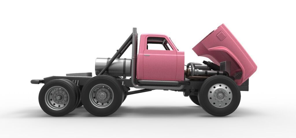 Vintage GATR Racing Semi truck Version 3 Scale 1 to 25 3D print model_34