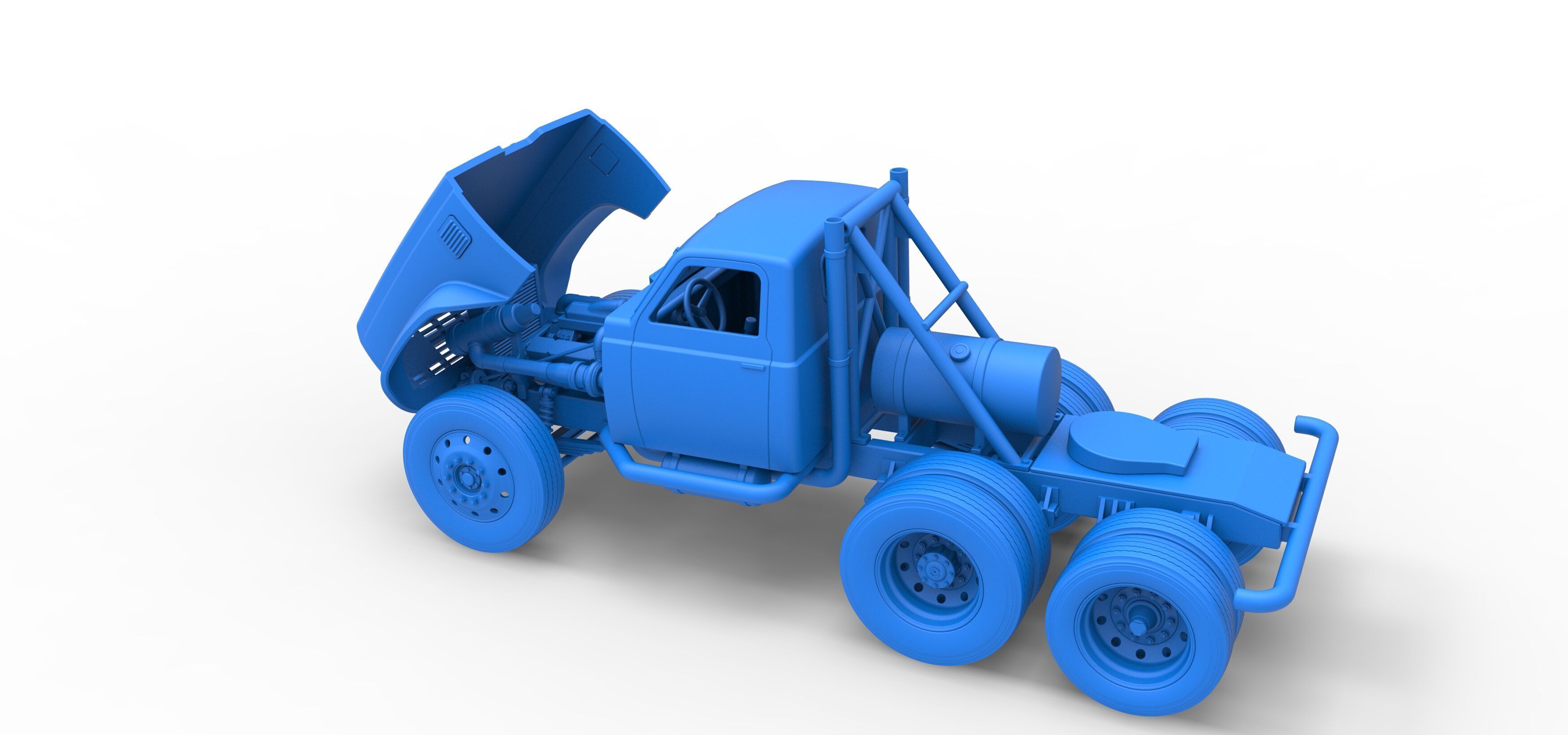 Vintage GATR Racing Semi truck Version 3 Scale 1 to 25 3D print model_67