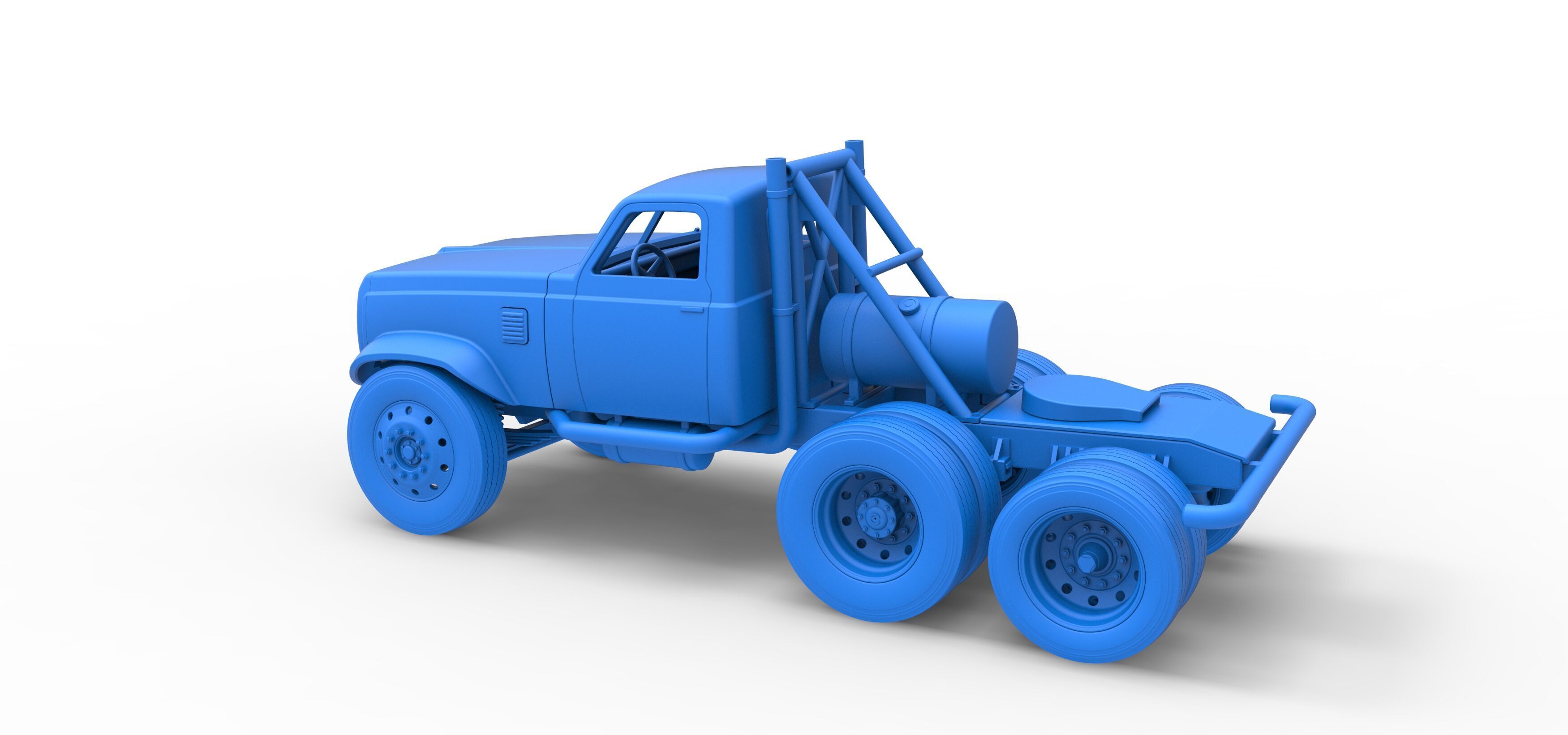 Vintage GATR Racing Semi truck Version 3 Scale 1 to 25 3D print model_48