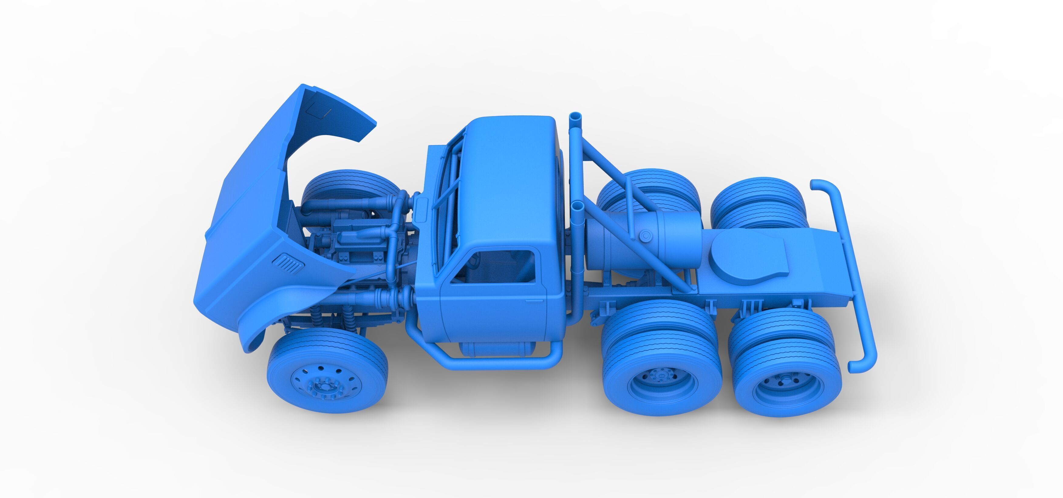 Vintage GATR Racing Semi truck Version 3 Scale 1 to 25 3D print model_66